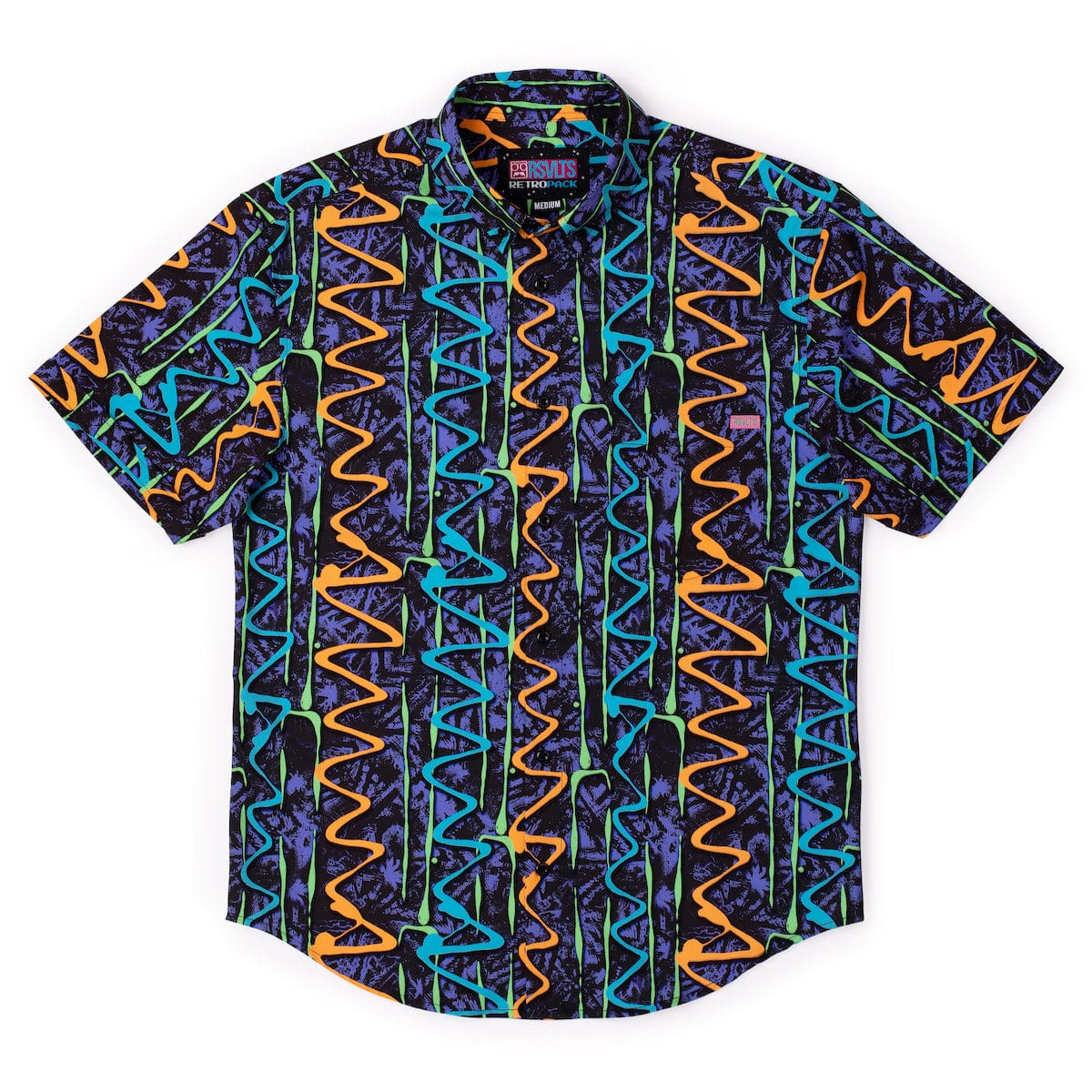 ‘90s Retro "Retro Squigglies" – KUNUFLEX Short Sleeve Shirt - Image 3