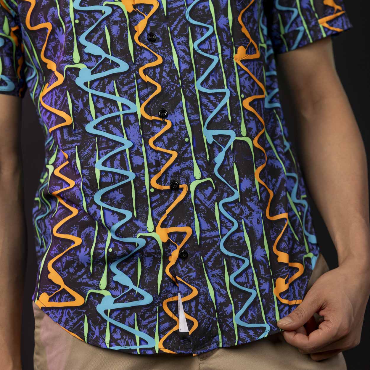 ‘90s Retro "Retro Squigglies" – KUNUFLEX Short Sleeve Shirt - Image 6