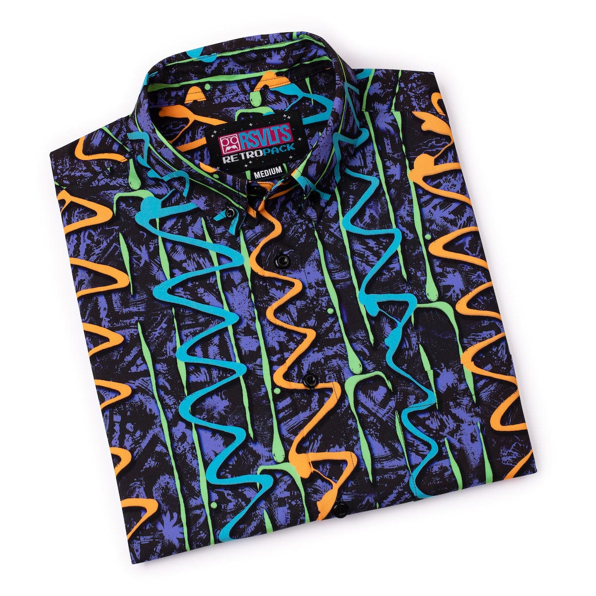 ‘90s Retro "Retro Squigglies" – KUNUFLEX Short Sleeve Shirt - Image 8