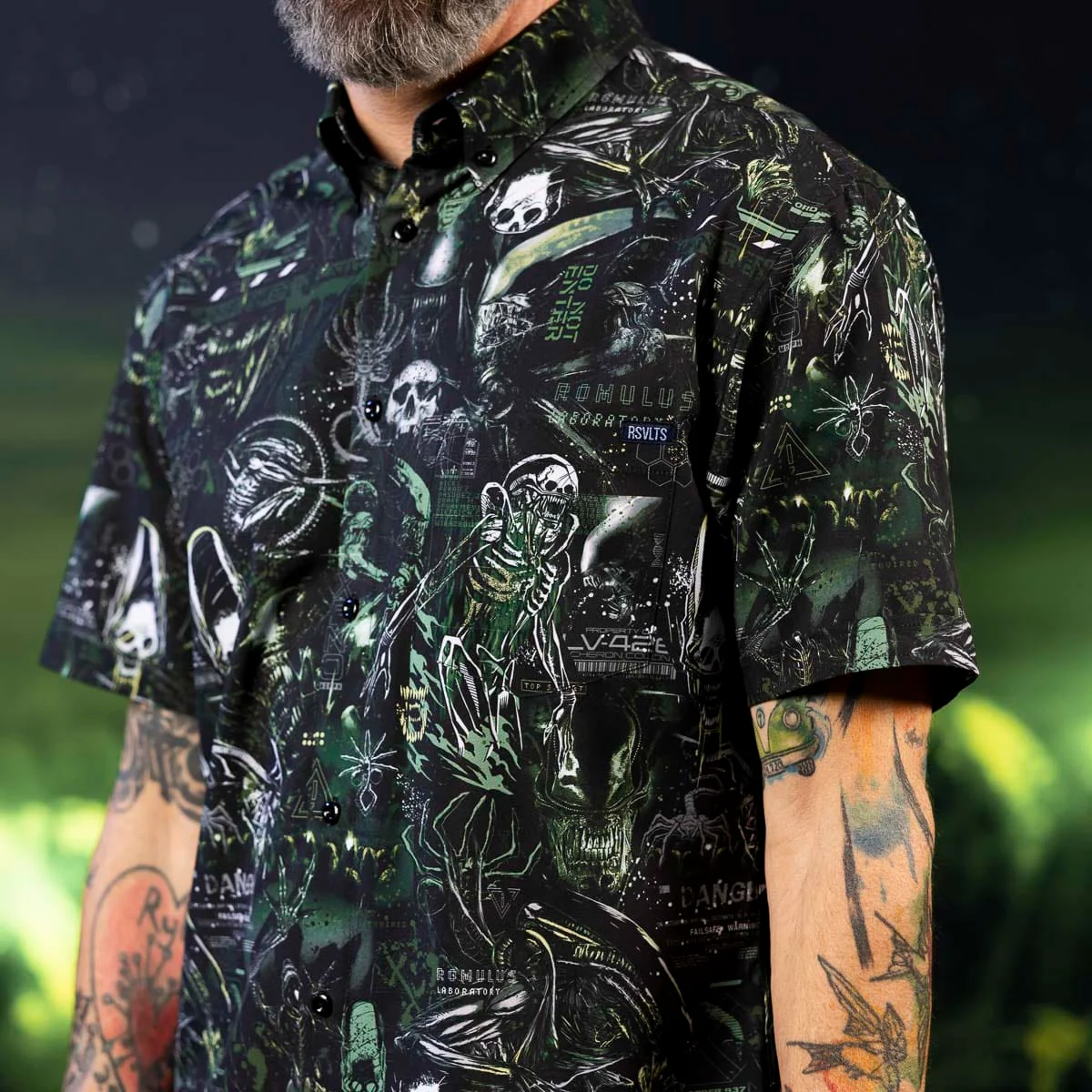 Alien "Containment Breach" – KUNUFLEX Short Sleeve Shirt - Image 4