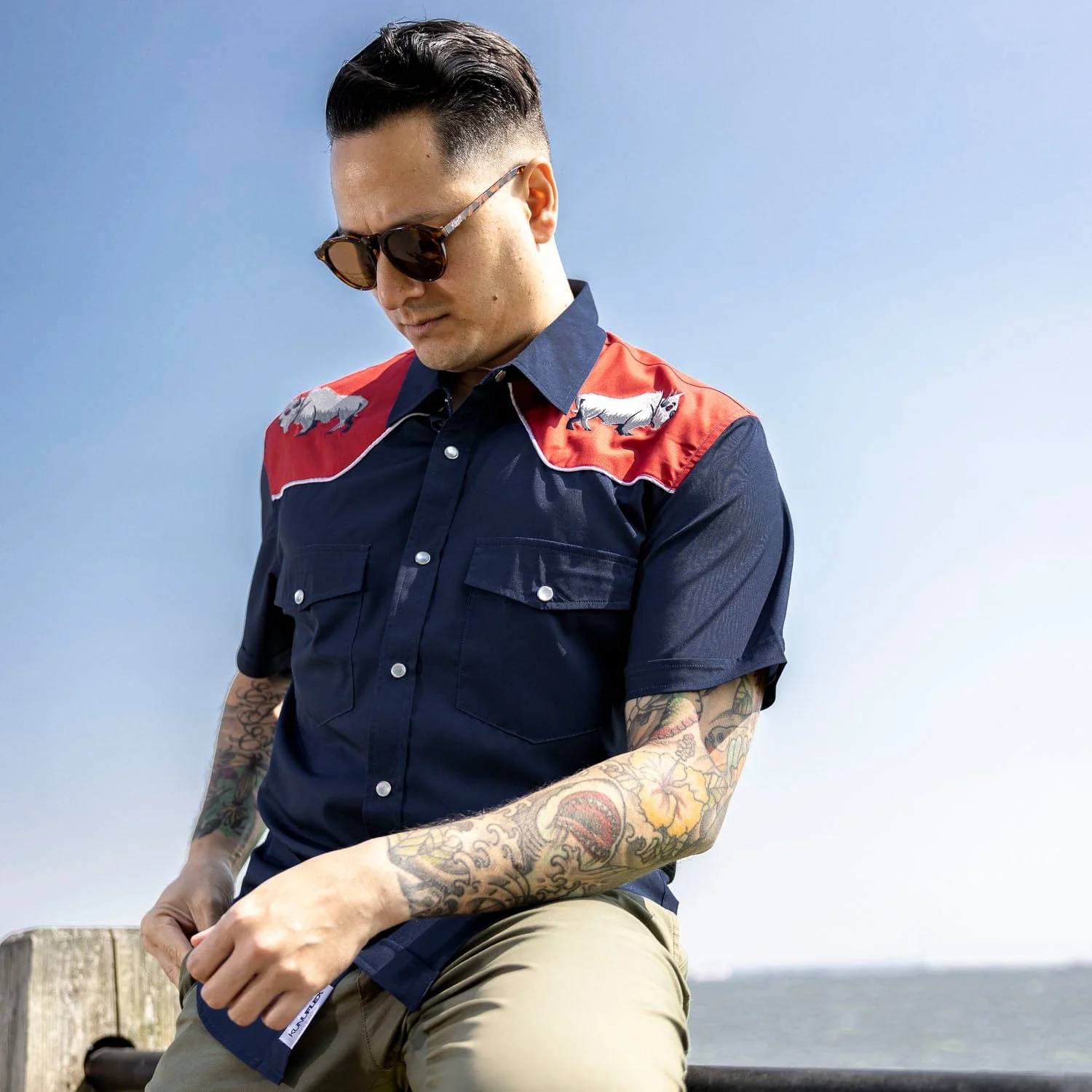 Great White Buffalo – Roper Short Sleeve Shirt - Image 3