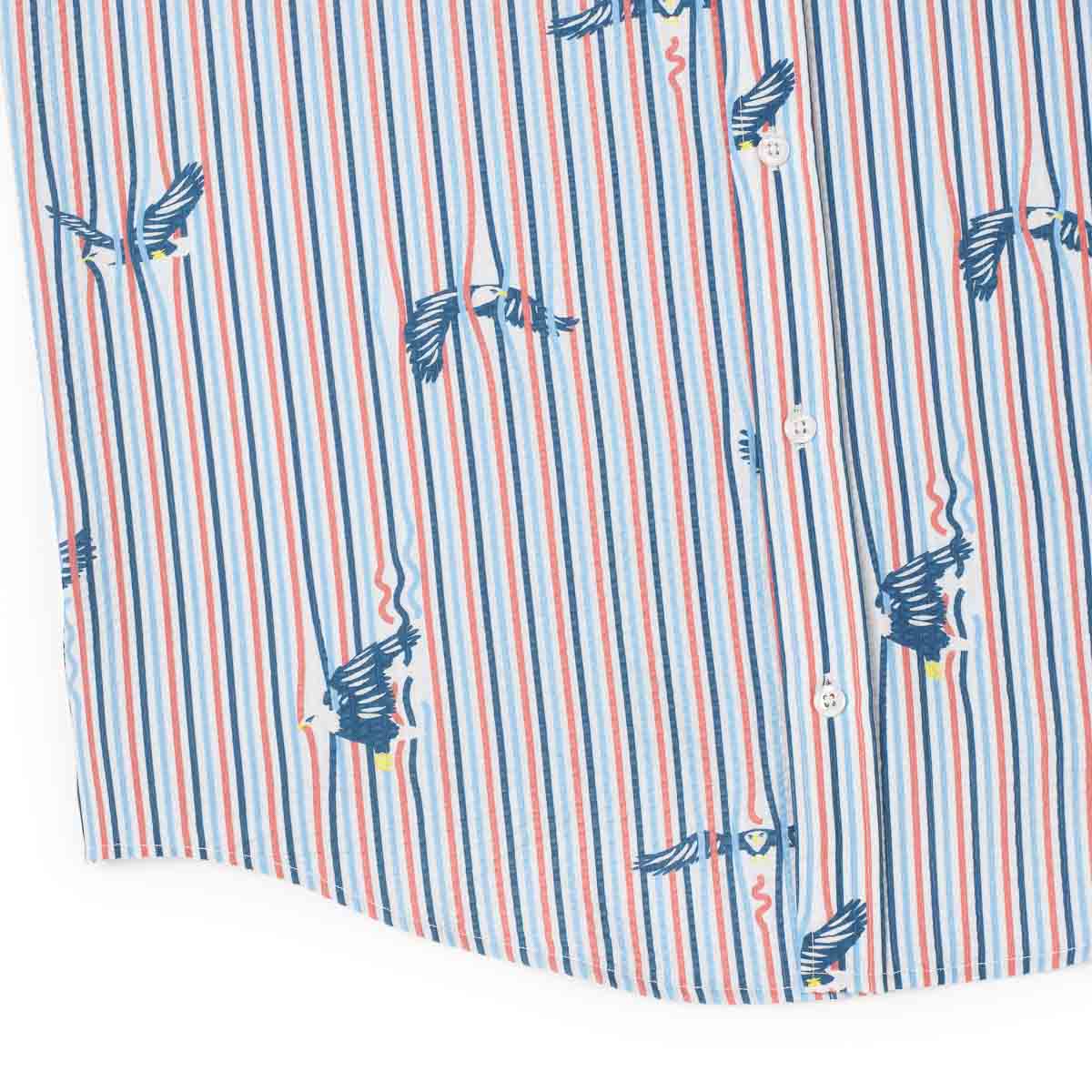 America's Got Talons – Stretch Seersucker Short Sleeve Shirt - Image 7