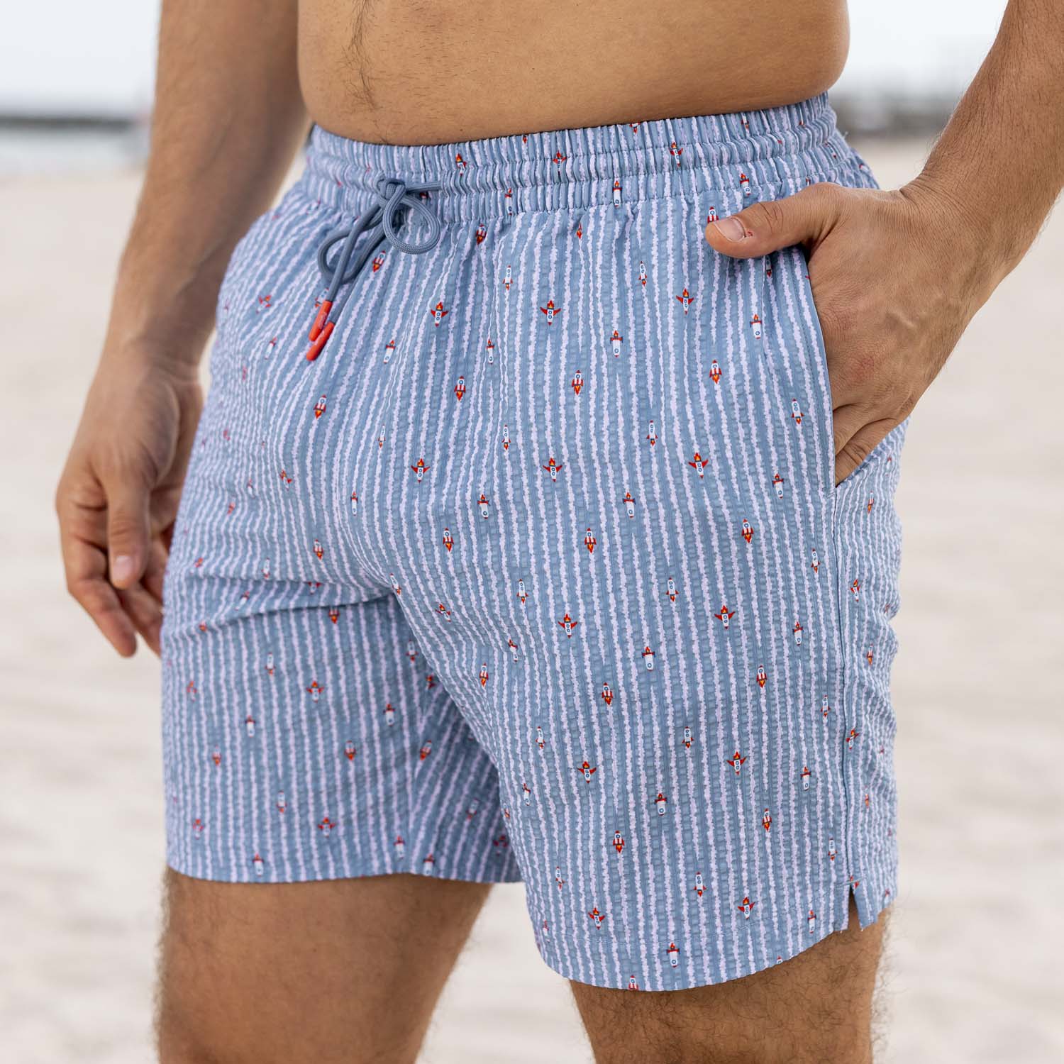 Blast Off! – Stretch Seersucker Hybrid Shorts