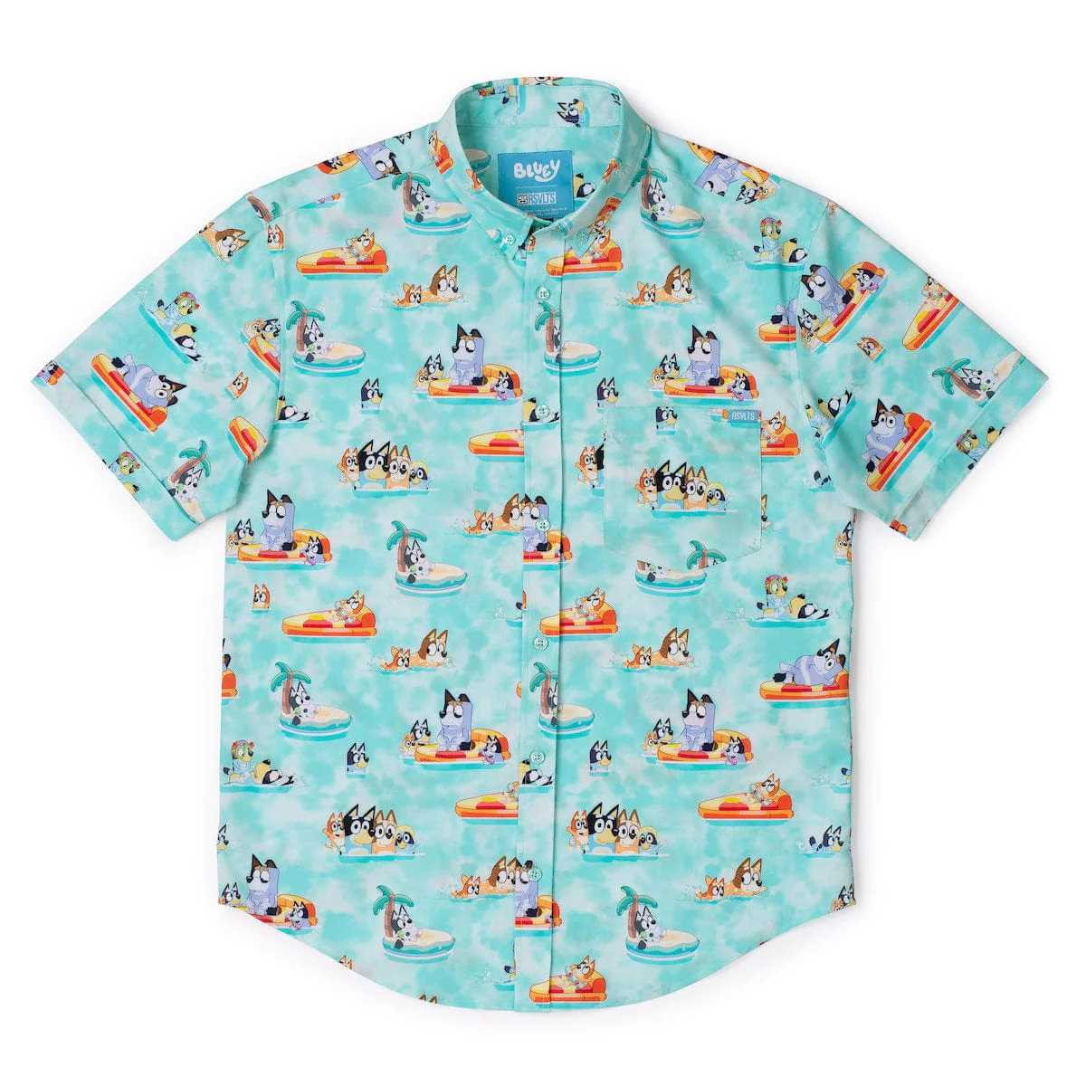 Bluey "Everybody in the Pool" – KUNUFLEX Short Sleeve Shirt - Image 4