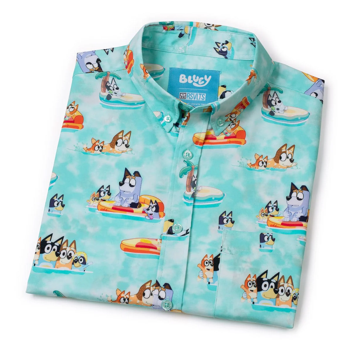Bluey "Everybody in the Pool" – KUNUFLEX Short Sleeve Shirt - Image 8