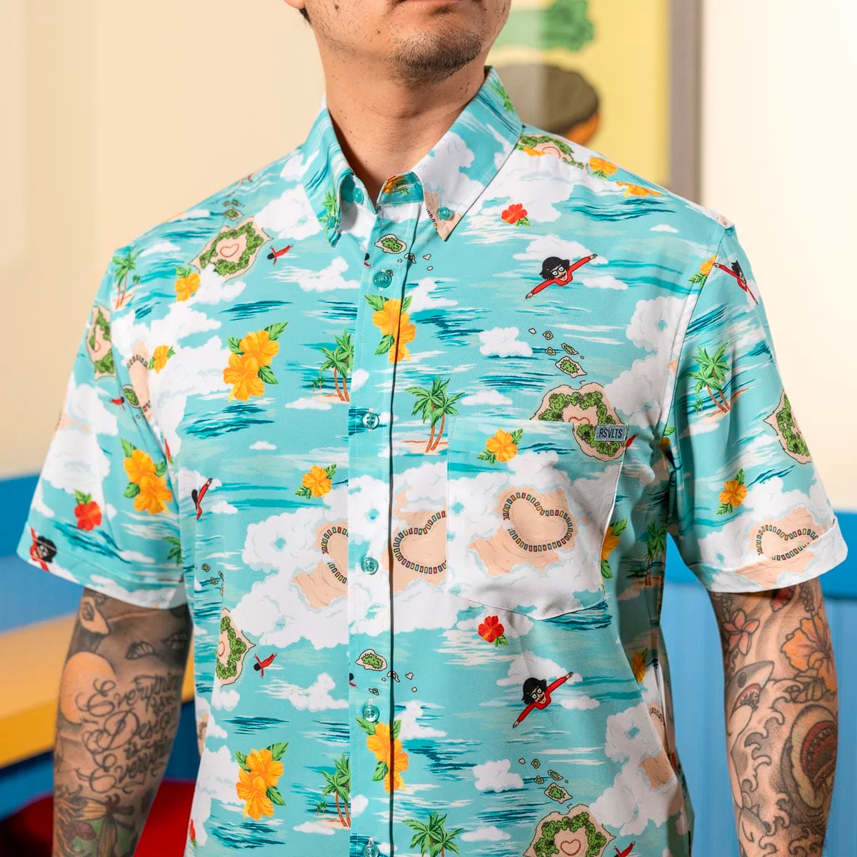 Bob's Burgers "Quickie Kiss-It Island" – KUNUFLEX Short Sleeve Shirt - Image 4