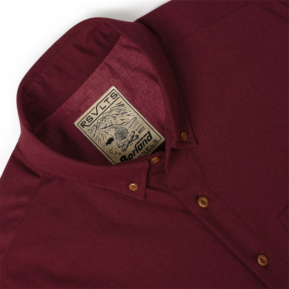 Burgundy – BorlandFlex™ Long Sleeve Flannel (2024 Fit) - Image 4