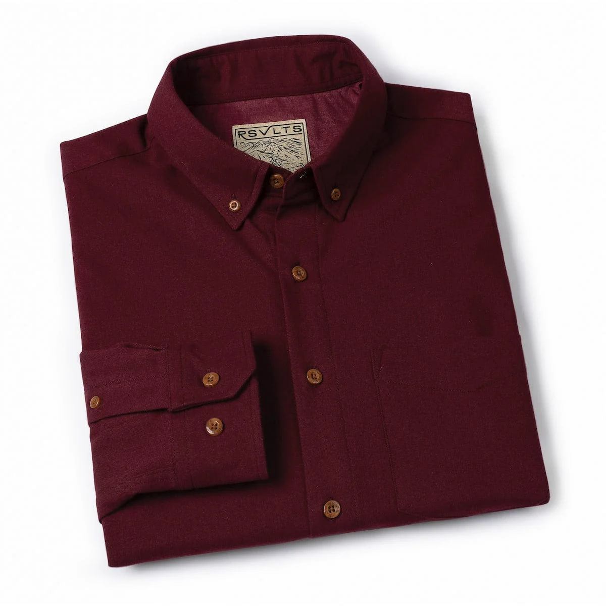 Burgundy – BorlandFlex™ Long Sleeve Flannel (2024 Fit) - Image 7