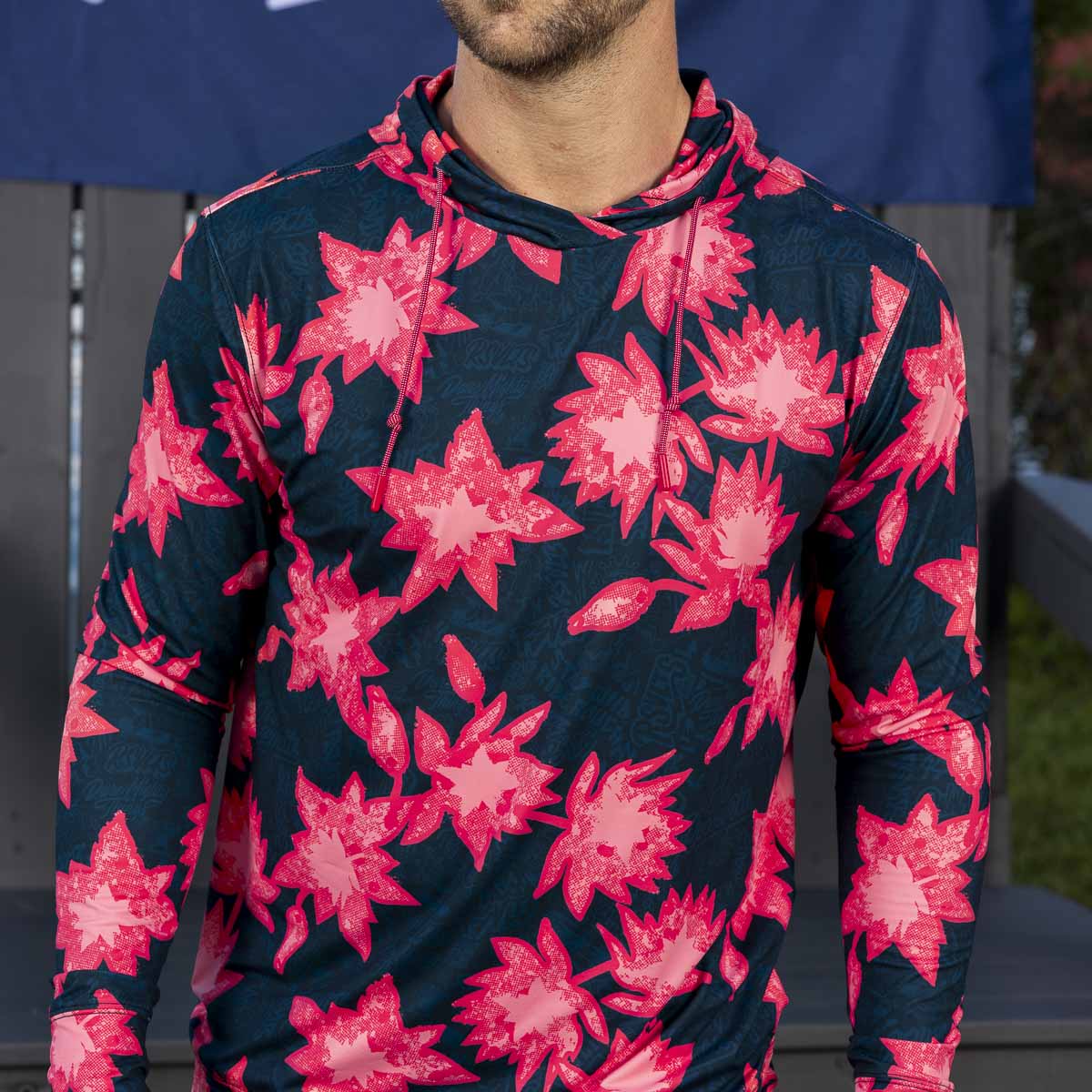Camp Kunu Floral (Red) – Performance Hoodie - Image 4