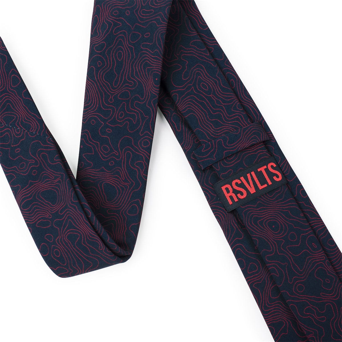 Topo (Red/Navy) – Tie & Pocket Sq. - Image 2