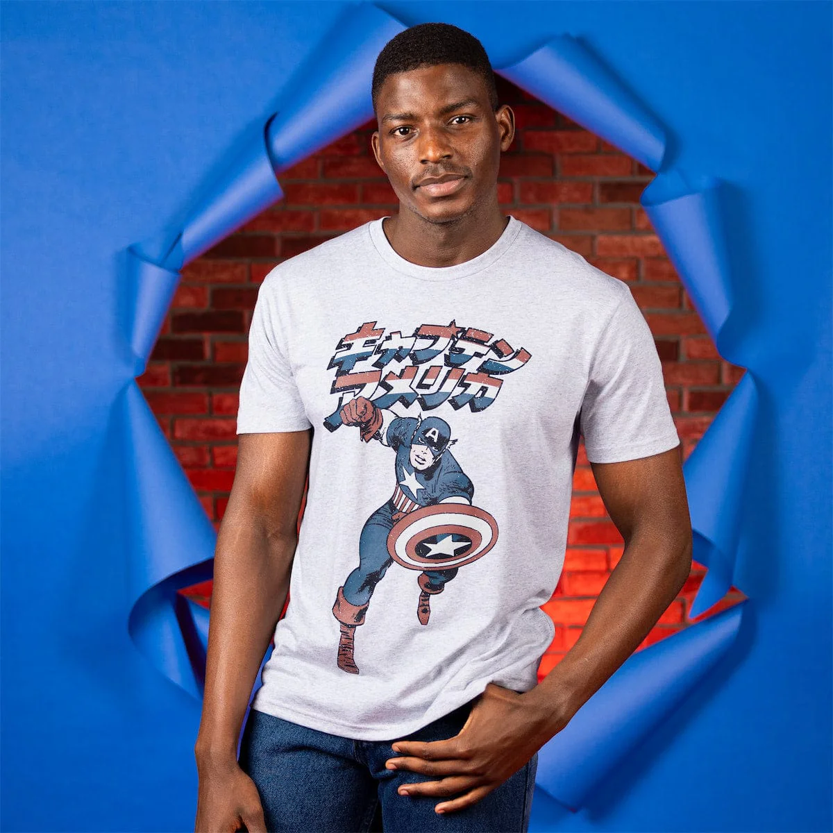 Captain America "Home and Abroad" – Crewneck Tee - Image 2