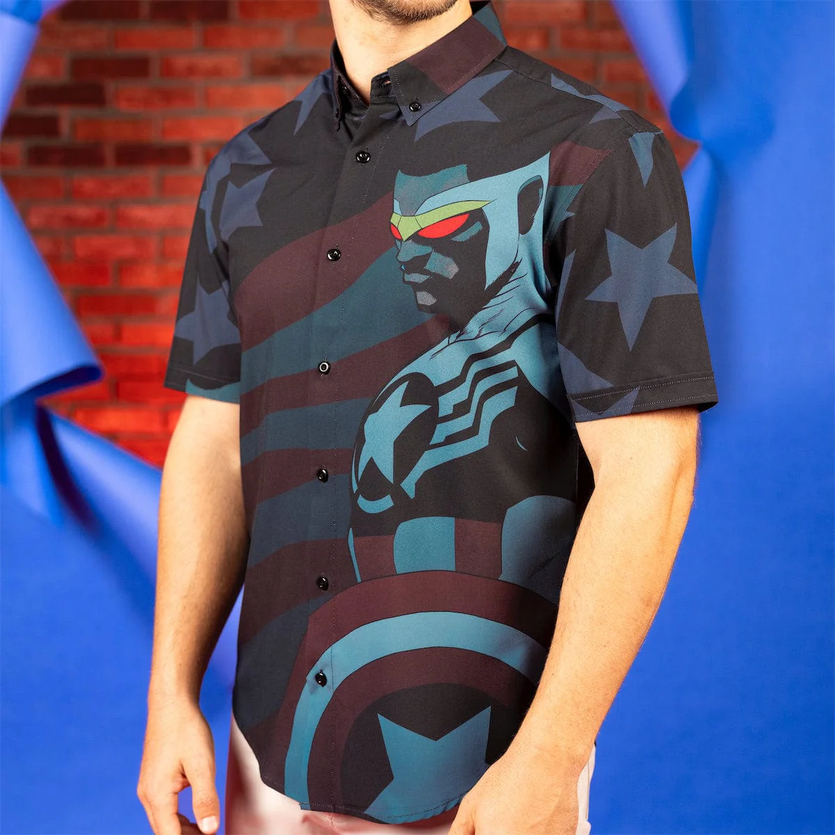 Captain America "Symbol of Truth" – KUNUFLEX Short Sleeve Shirt - Image 5