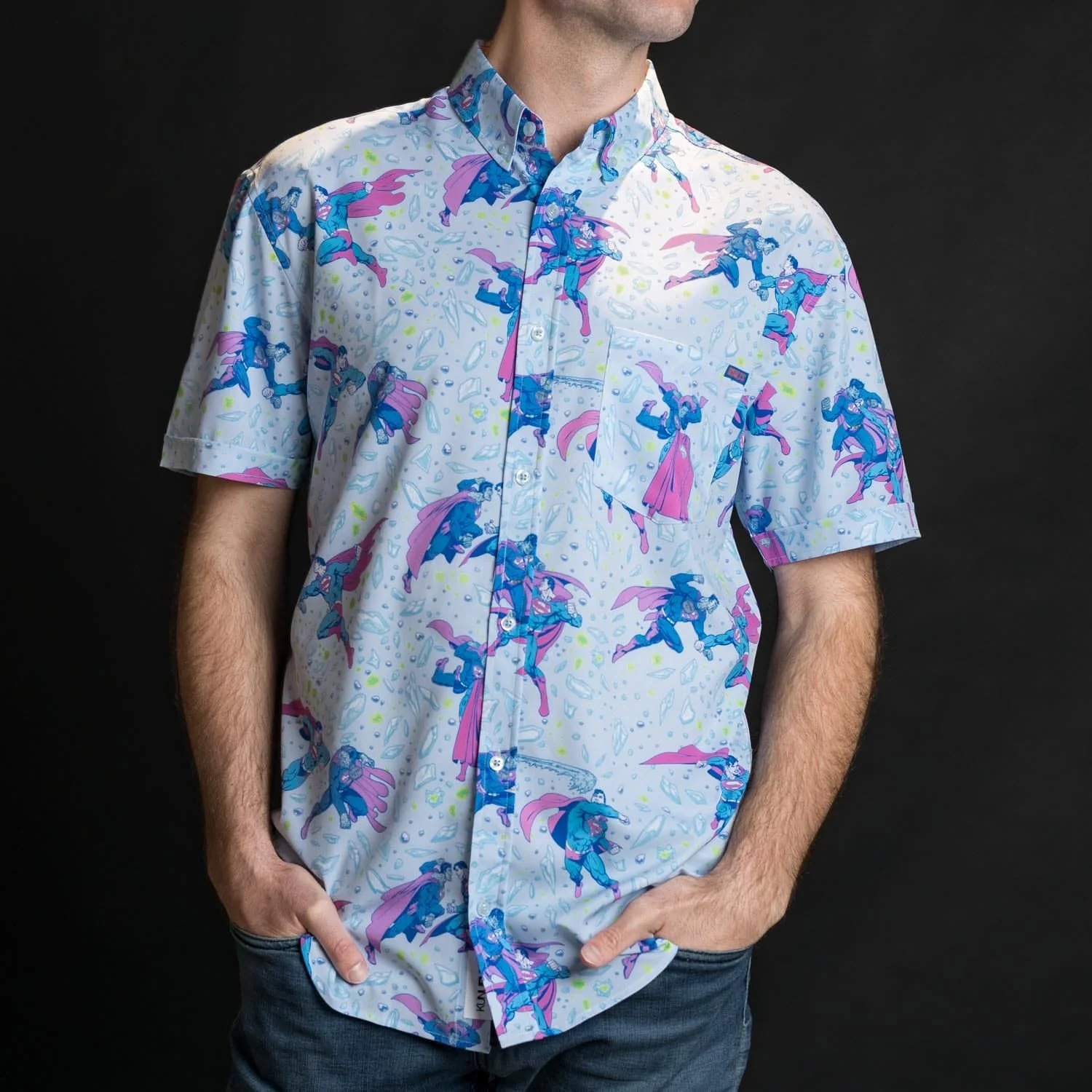 Superman™ "Superman vs. Bizarro™" – KUNUFLEX Short Sleeve Shirt - Image 3