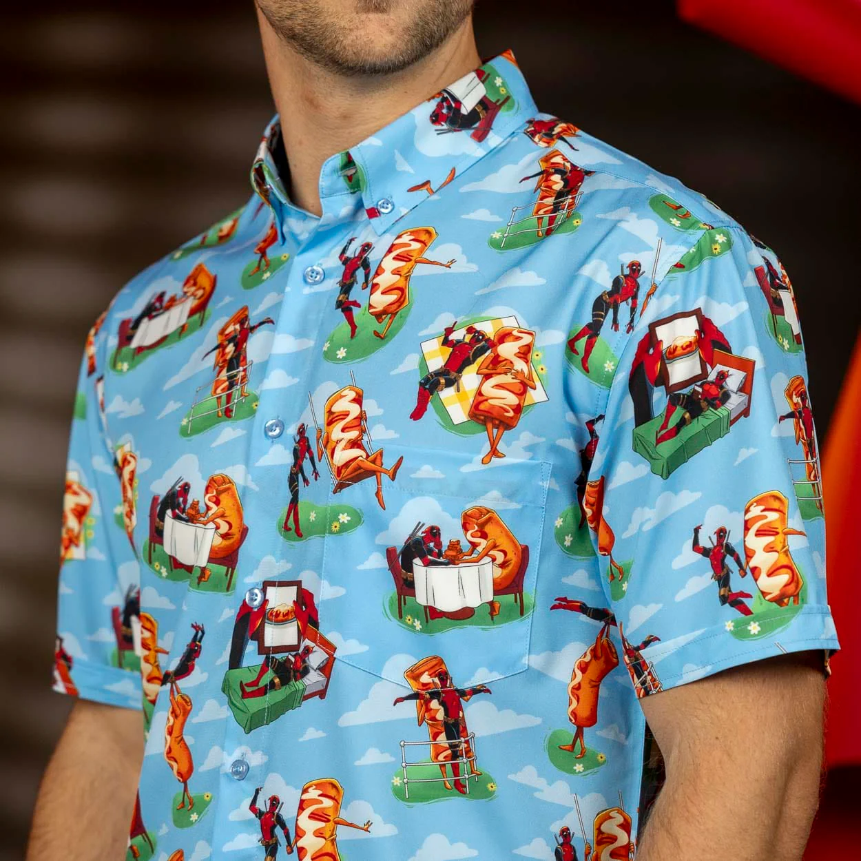 Deadpool "Chimichanga Dreams" – KUNUFLEX Short Sleeve Shirt - Image 2