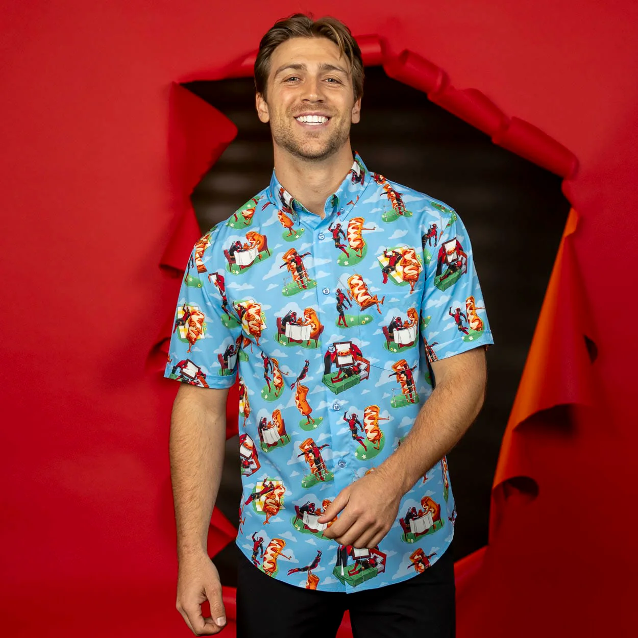 Deadpool "Chimichanga Dreams" – KUNUFLEX Short Sleeve Shirt - Image 4