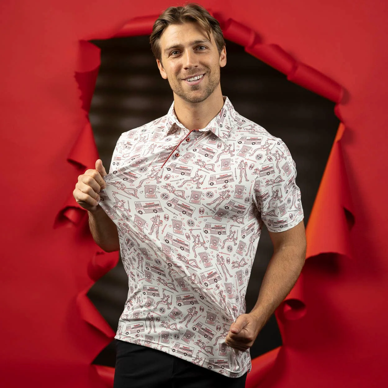Deadpool  "Chips and Chimi" – All Day Polo - Image 6