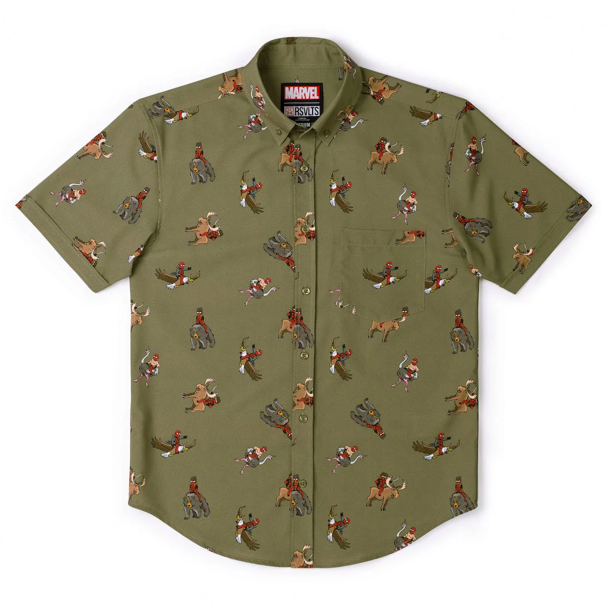 Deadpool "Deady Riding Things" – KUNUFLEX Short Sleeve Shirt - Image 5