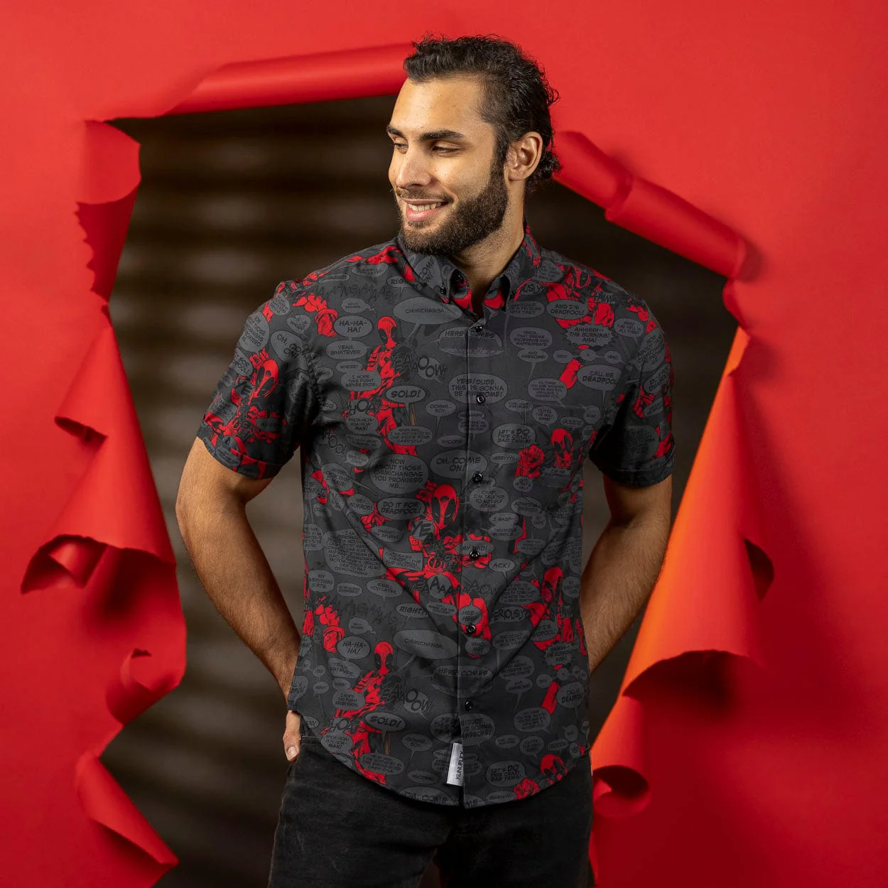 Deadpool "Merc with a Mouth" – KUNUFLEX Short Sleeve Shirt - Image 4
