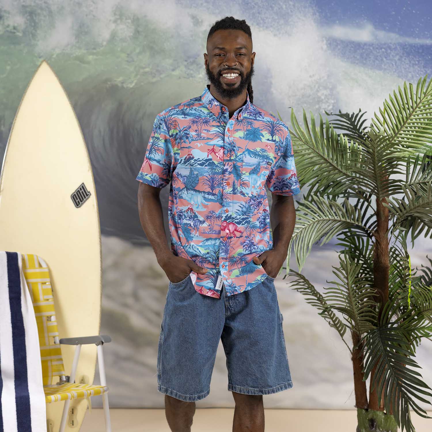 Dino Pop – KUNUFLEX Short Sleeve Shirt - Image 3