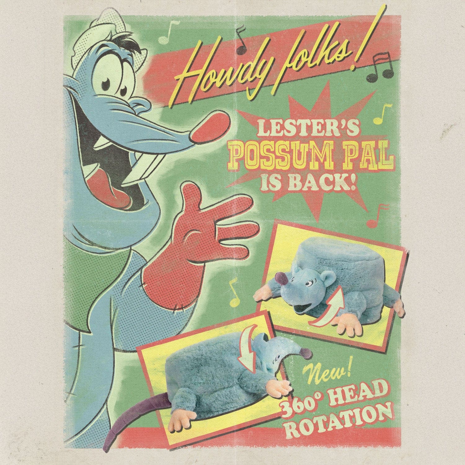 Disney's A Goofy Movie "Lester's Possum Pal" – Plush Hat - Image 2