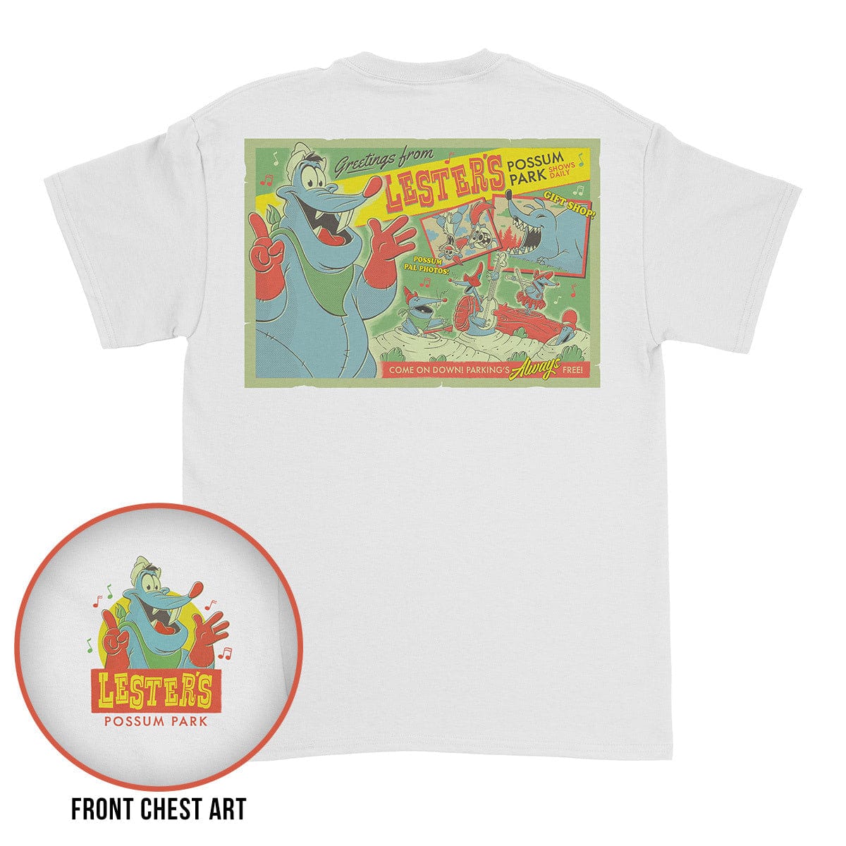Disney’s A Goofy Movie "Lester's Possum Park" – Crewneck Tee