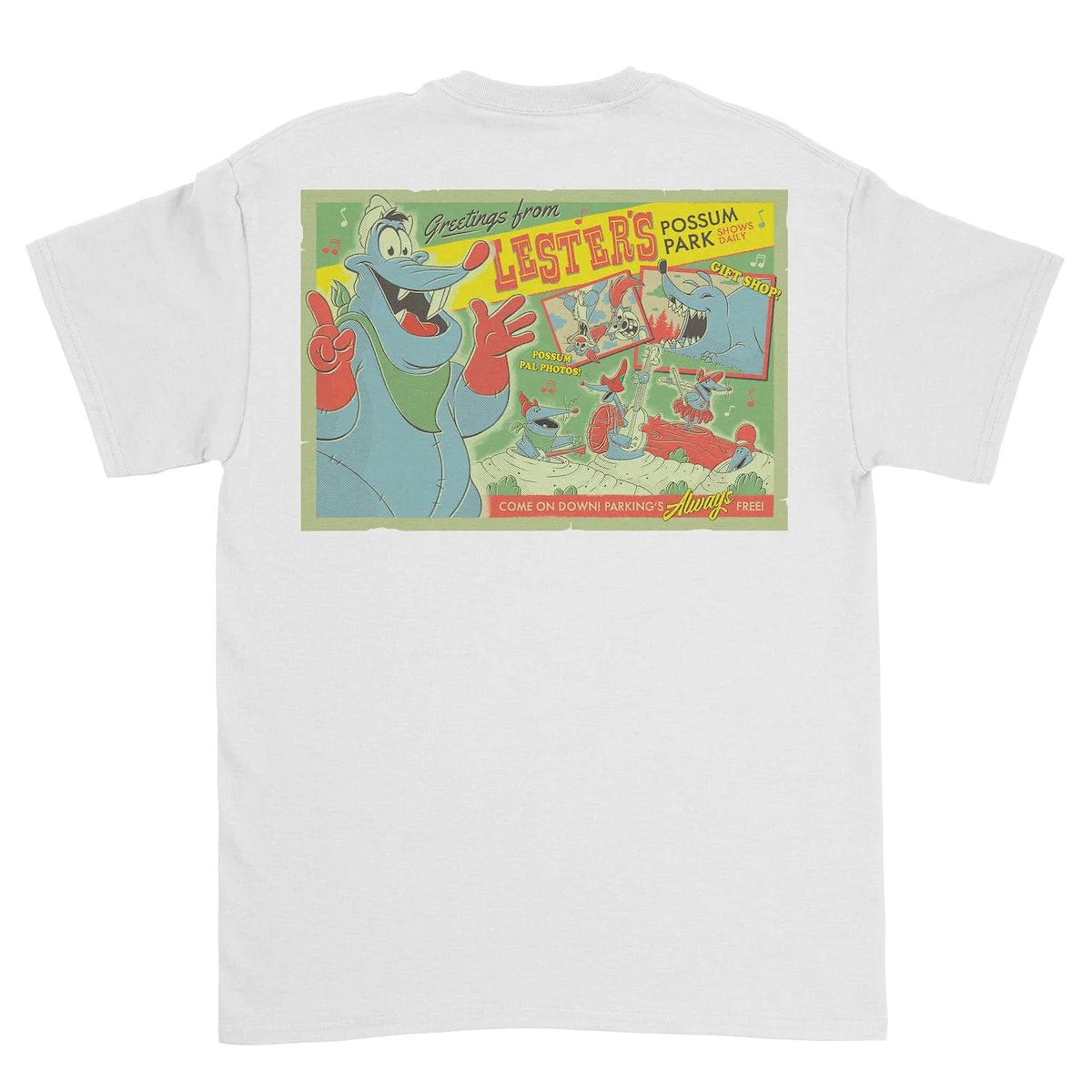 Disney’s A Goofy Movie "Lester's Possum Park" – Crewneck Tee - Image 4