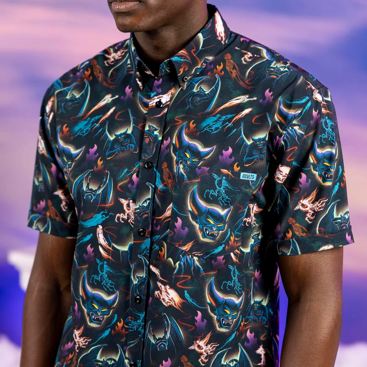 Disney’s Fantasia 85th Anniversary "Fright on Bald Mountain" – KUNUFLEX Short Sleeve Shirt - Image 4