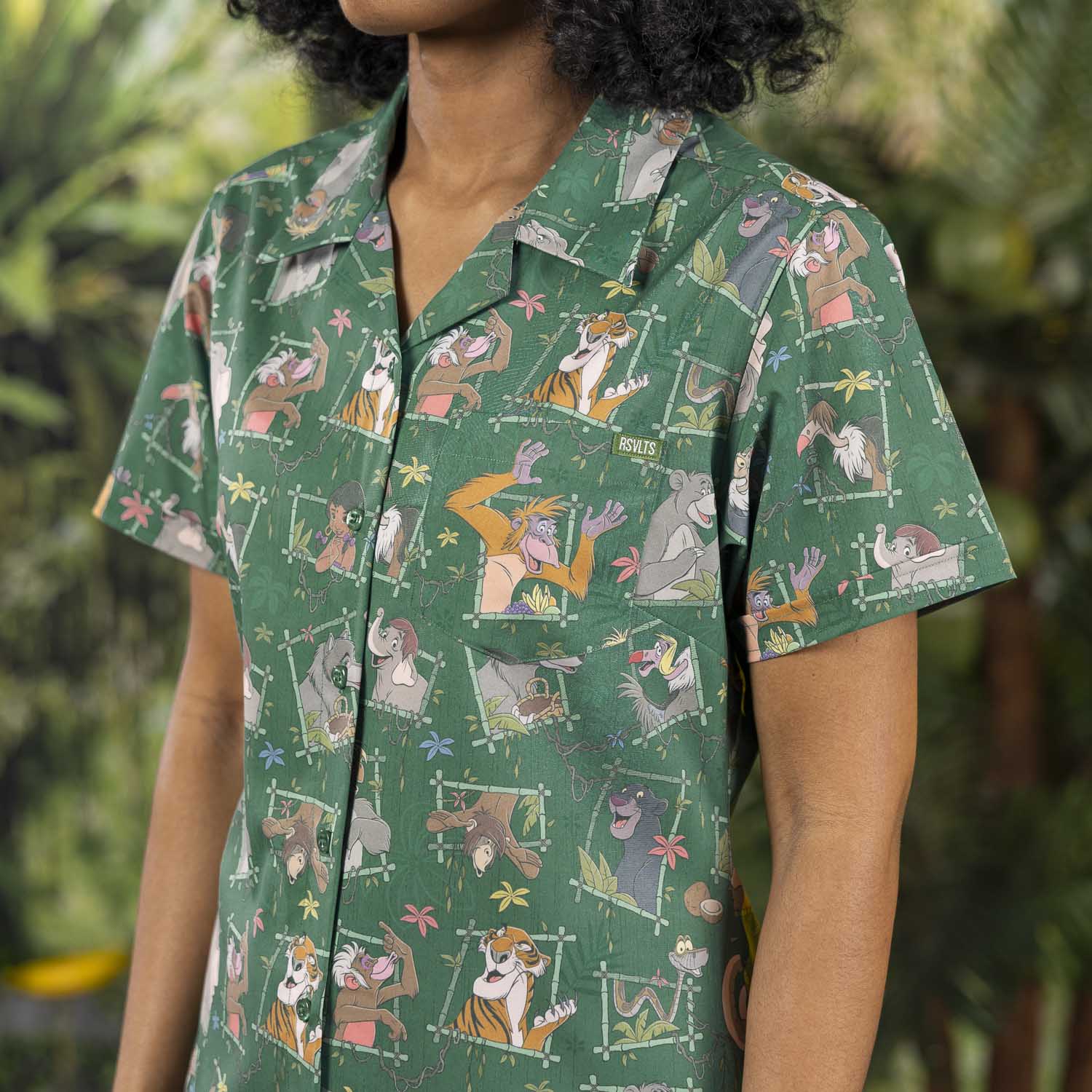 Disney's The Jungle Book "Vine Vibin'" – Women's KUNUFLEX Short Sleeve Shirt - Image 3