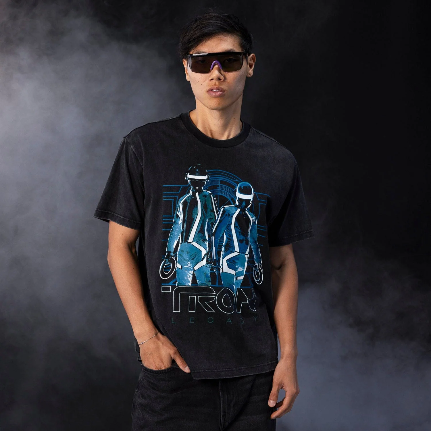 Disney's Tron Legacy "Derezzed" – Vintage Crewneck Tee - Image 2