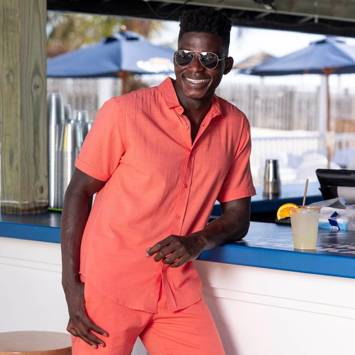 Georgia Peach – Bamboo Short Sleeve Shirt - Image 2