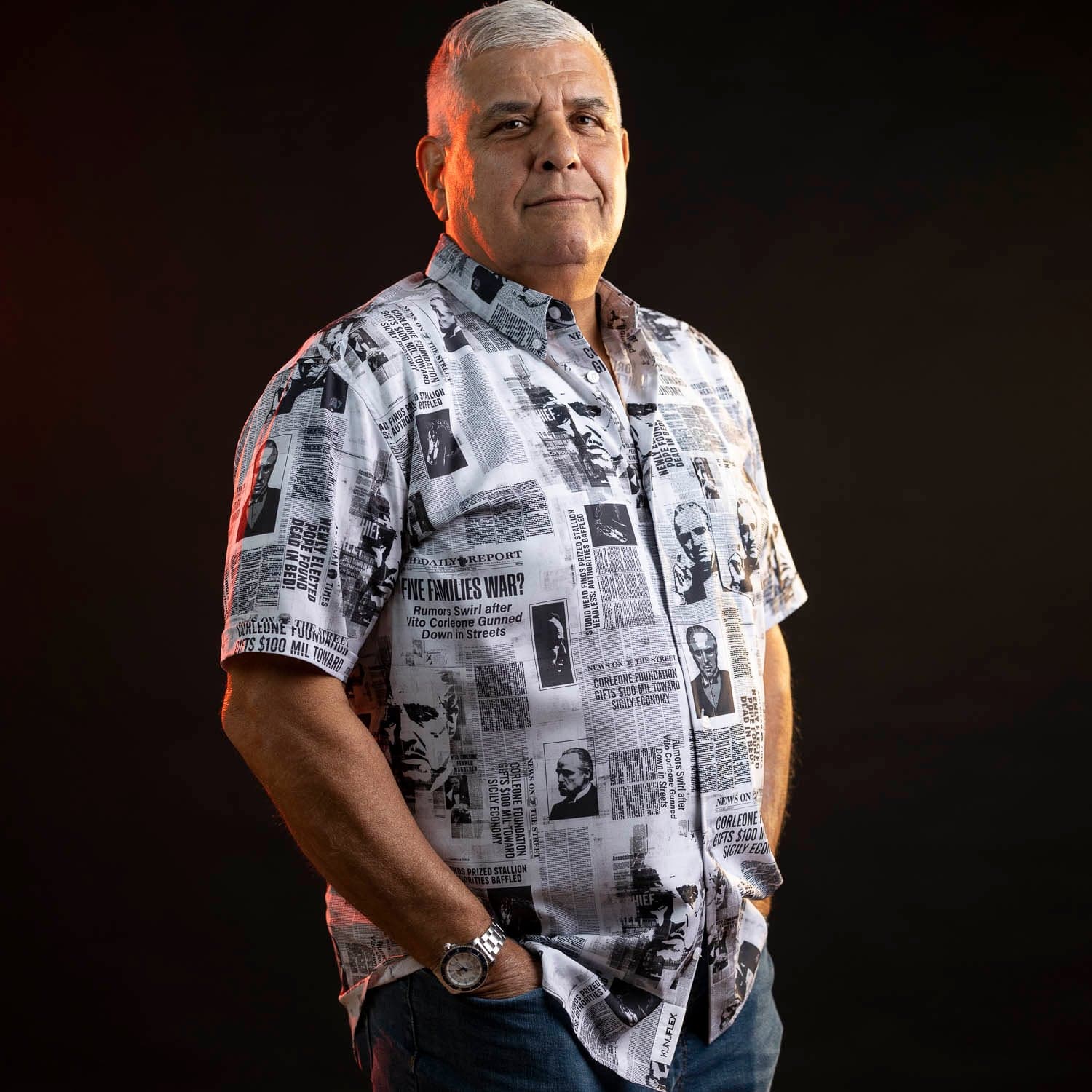 The Godfather “Headlines” – KUNUFLEX Short Sleeve Shirt - Image 4