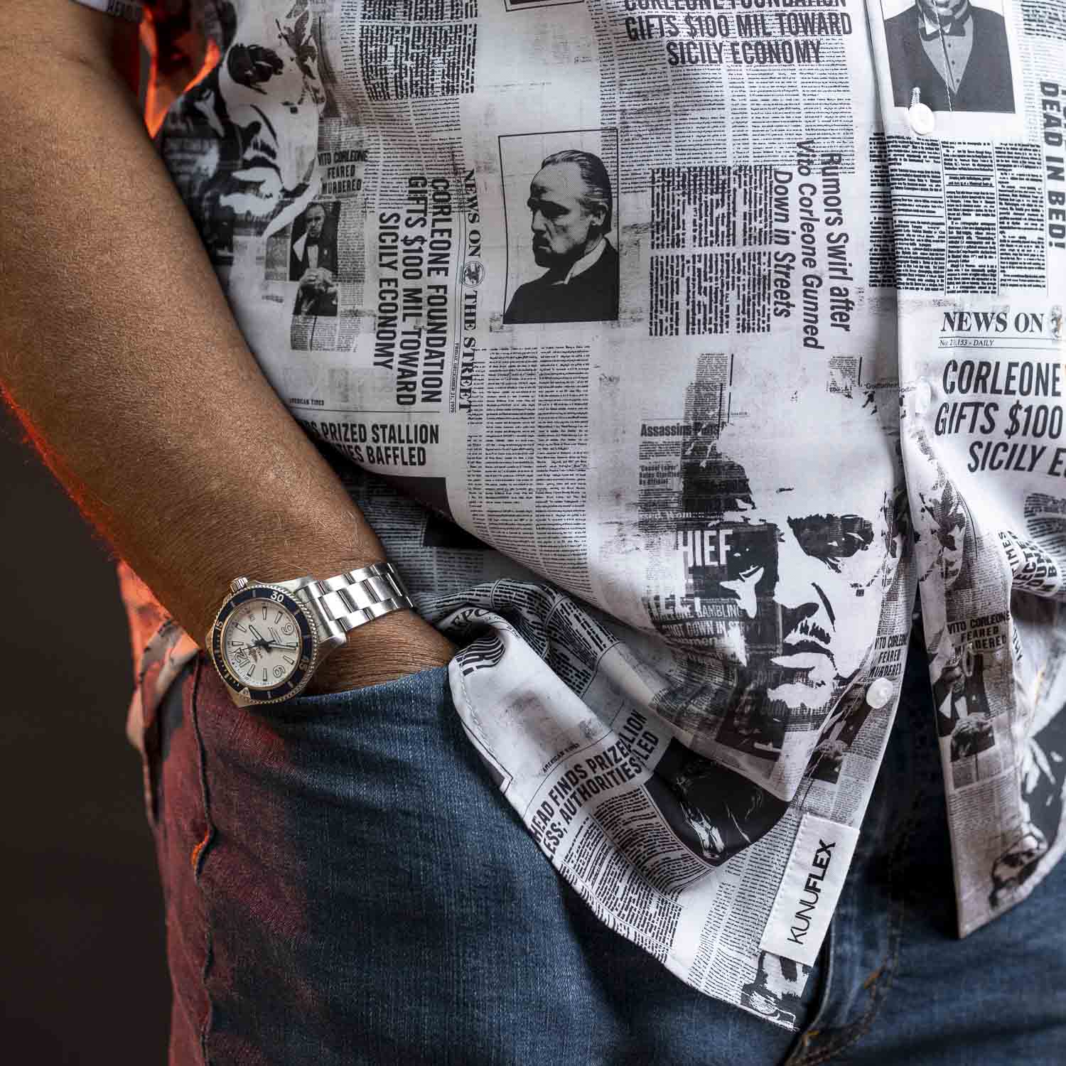The Godfather “Headlines” – KUNUFLEX Short Sleeve Shirt - Image 6
