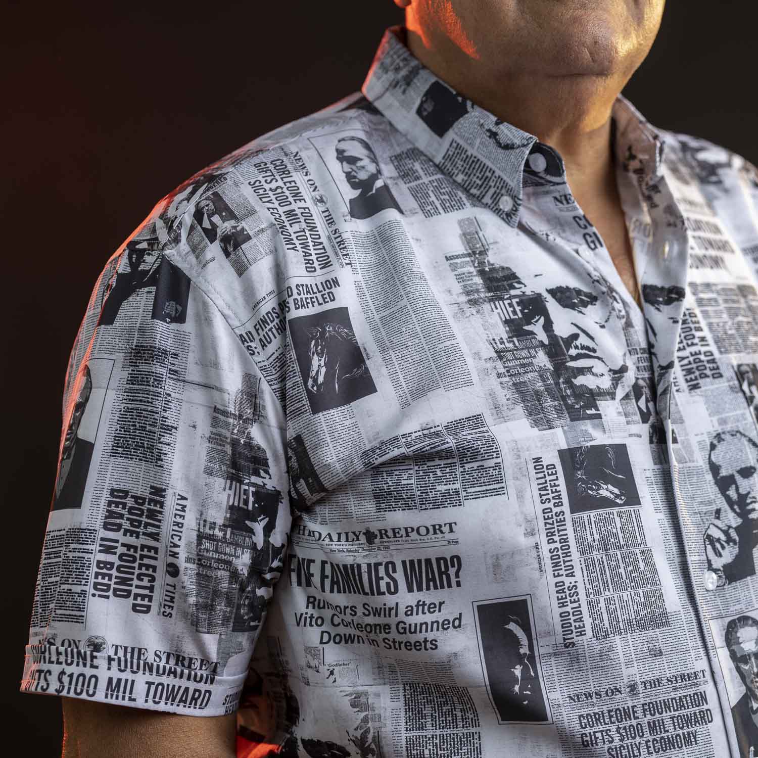 The Godfather “Headlines” – KUNUFLEX Short Sleeve Shirt - Image 7