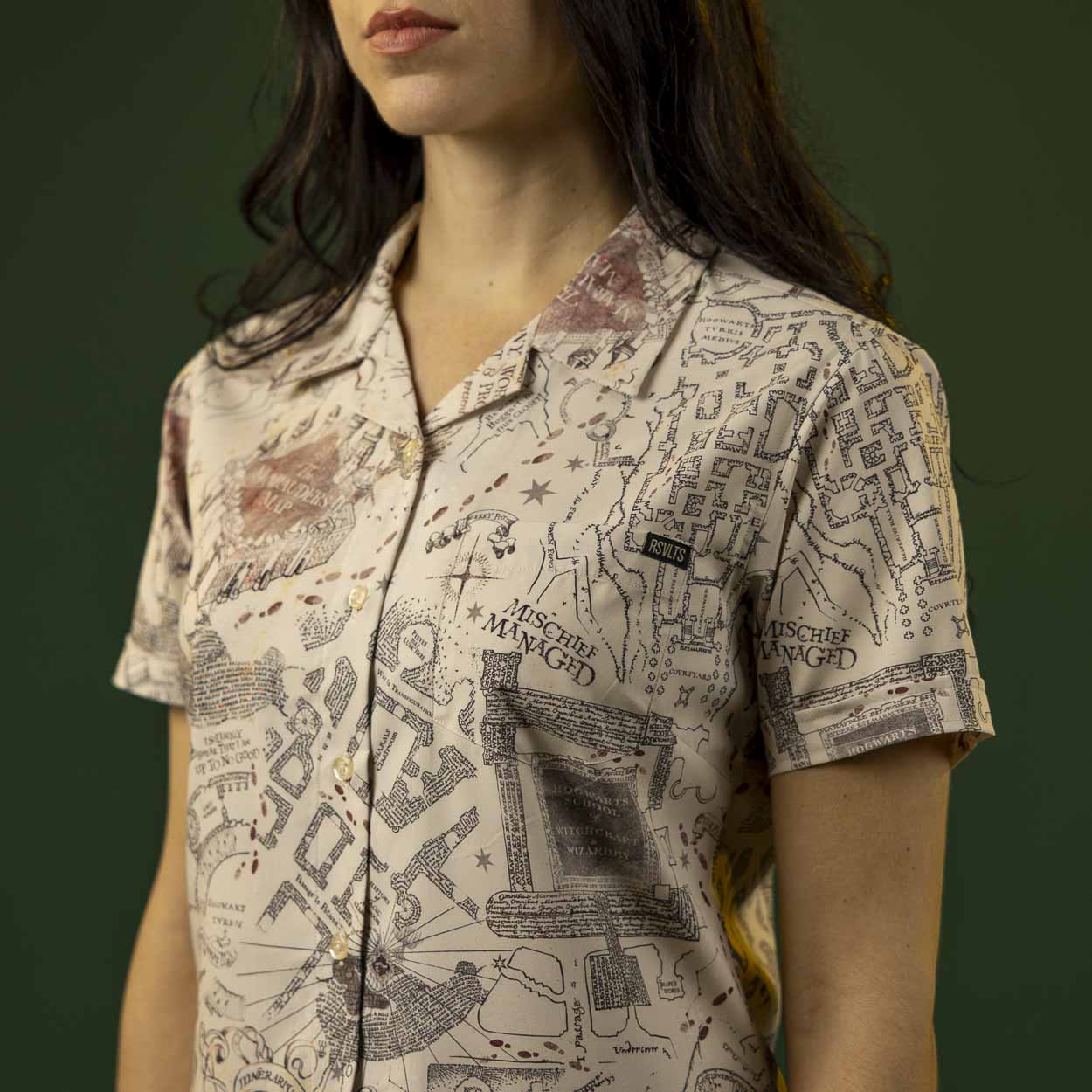 Harry Potter "Mischief Managed" – Women's KUNUFLEX Short Sleeve Shirt - Image 3