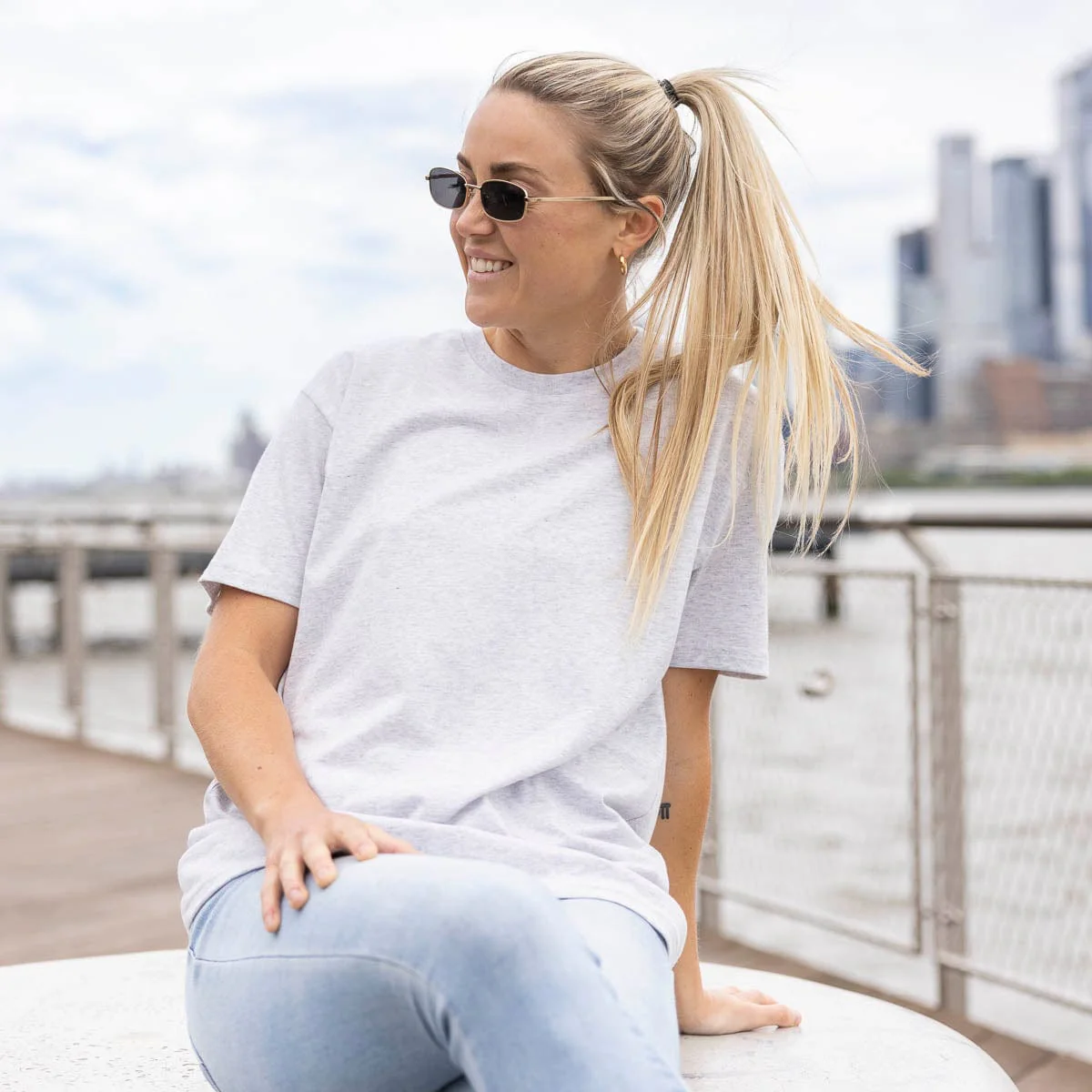 Heather Gray – Crewneck Tee - Image 4