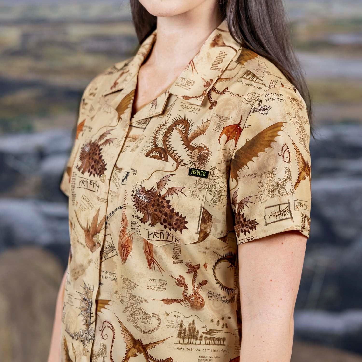 How to Train Your Dragon "Book of Dragons" – Women's KUNUFLEX Short Sleeve Shirt - Image 3