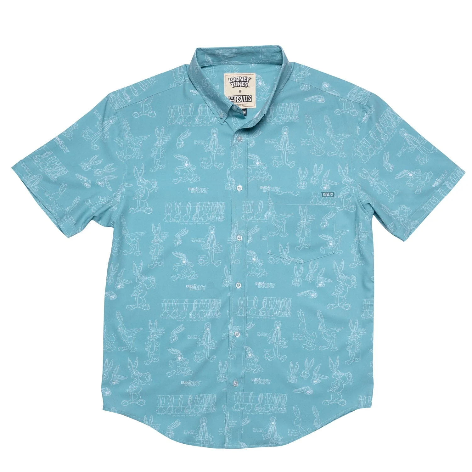 Looney Tunes "Bunny Blueprints" – KUNUFLEX Short Sleeve Shirt - Image 4