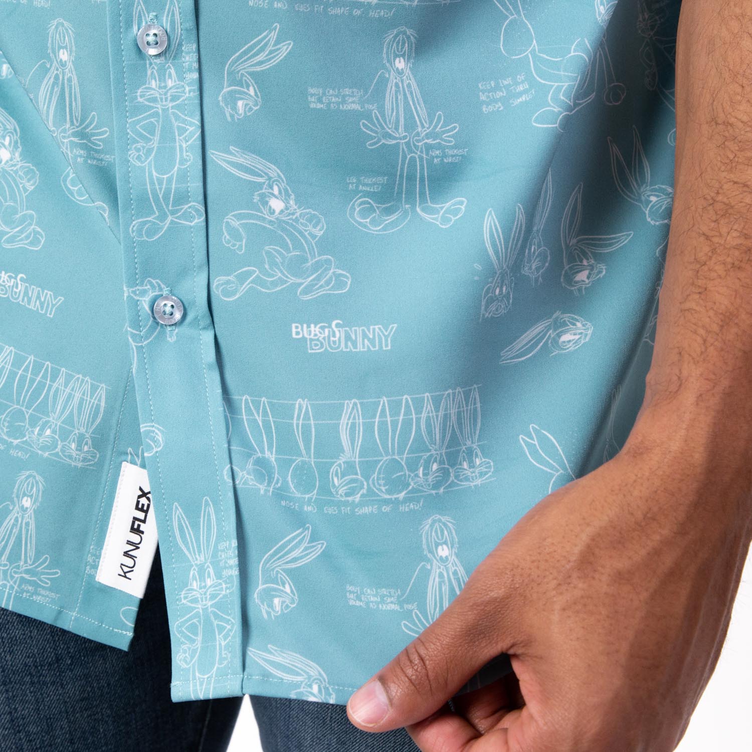 Looney Tunes "Bunny Blueprints" – KUNUFLEX Short Sleeve Shirt - Image 7