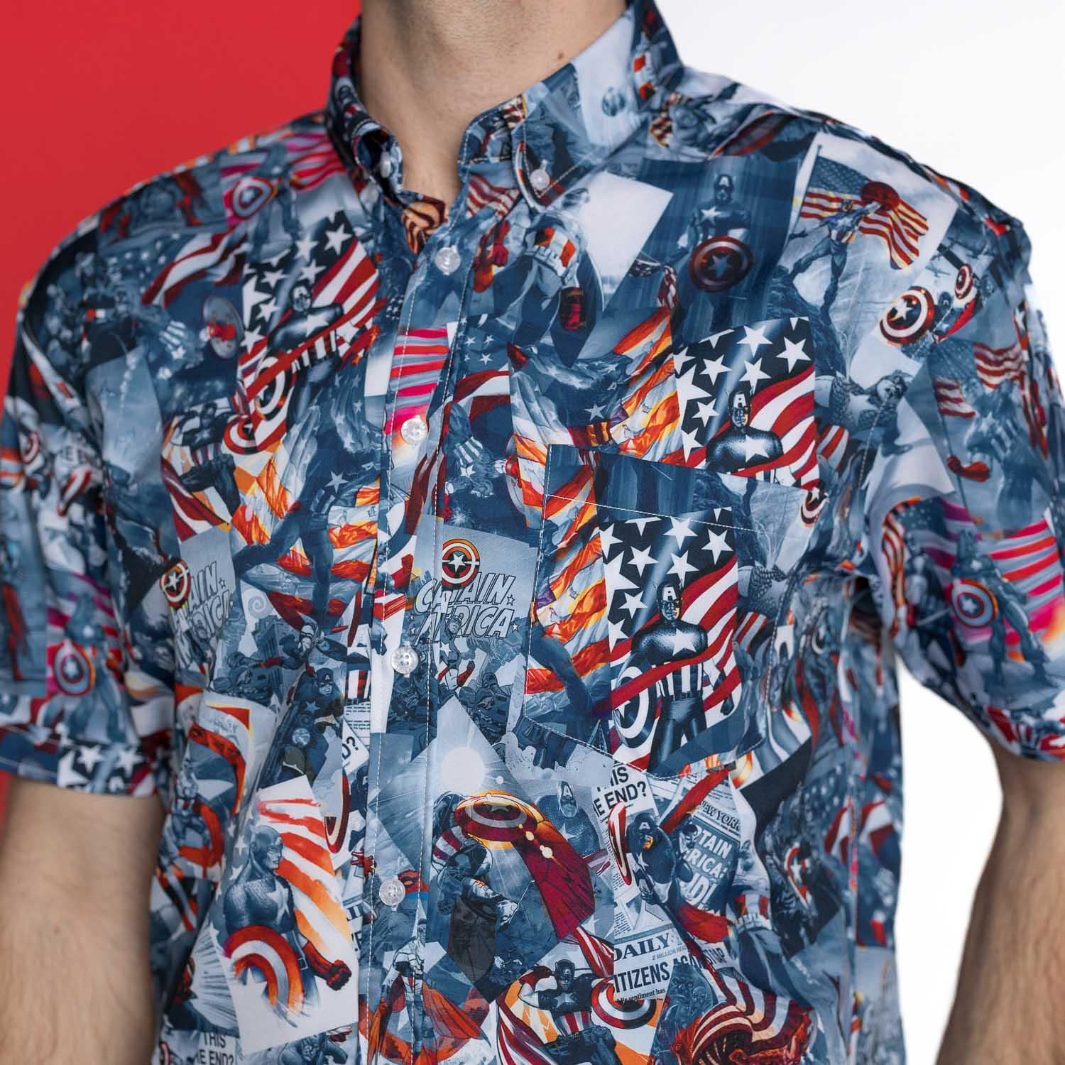 Captain America "Sentinel of Liberty" – KUNUFLEX Short Sleeve Shirt - Image 7