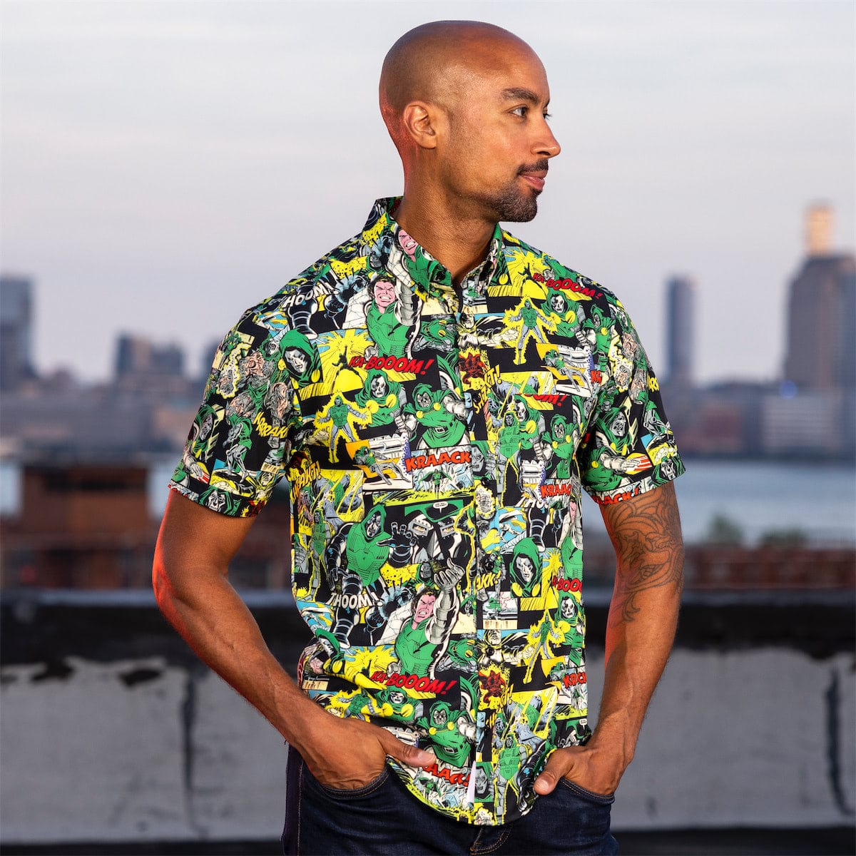 Marvel Secret Wars "I Am Doom" – KUNUFLEX Short Sleeve Shirt - Image 2