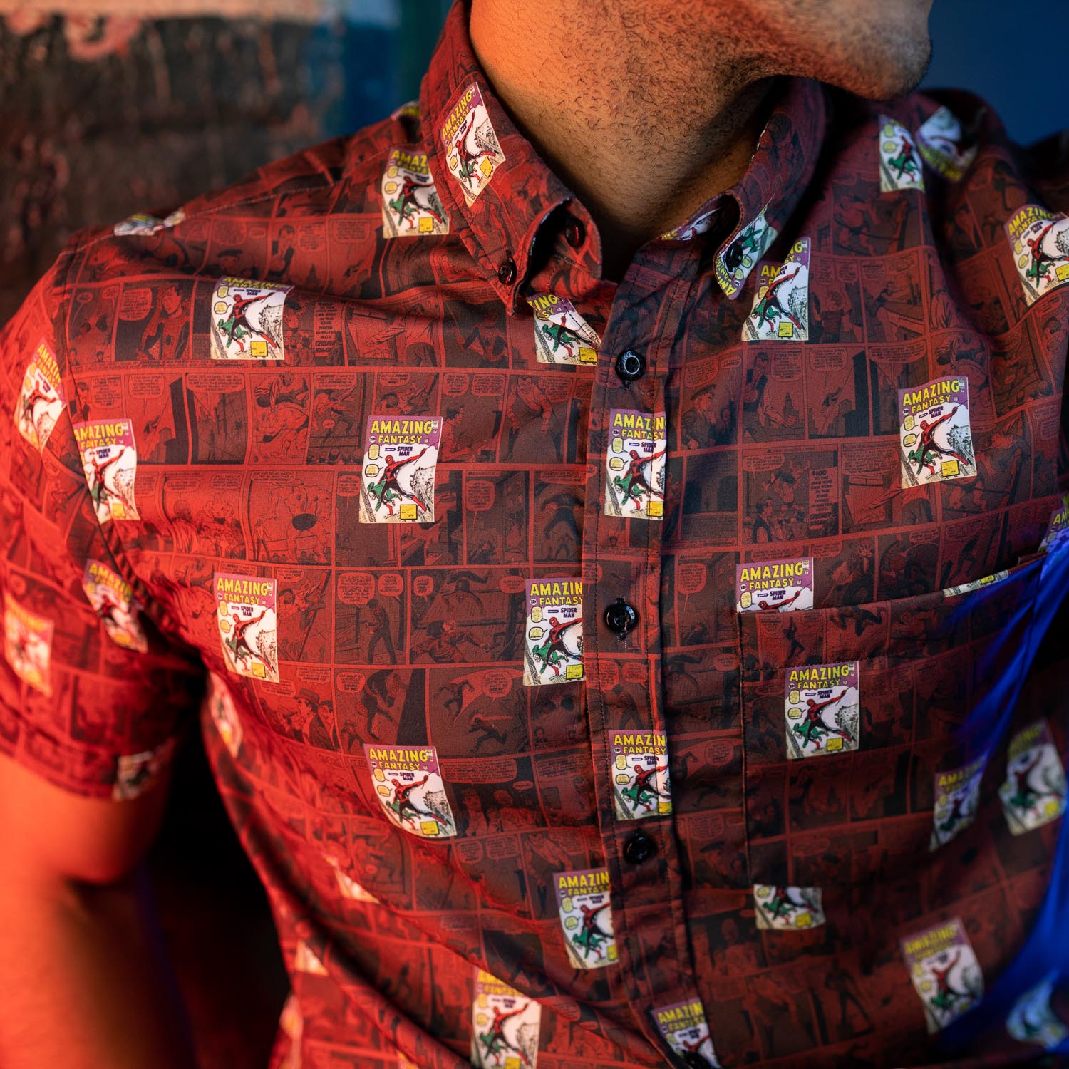 Spider-Man "Amazing Fantasy" – KUNUFLEX Short Sleeve Shirt - Image 7
