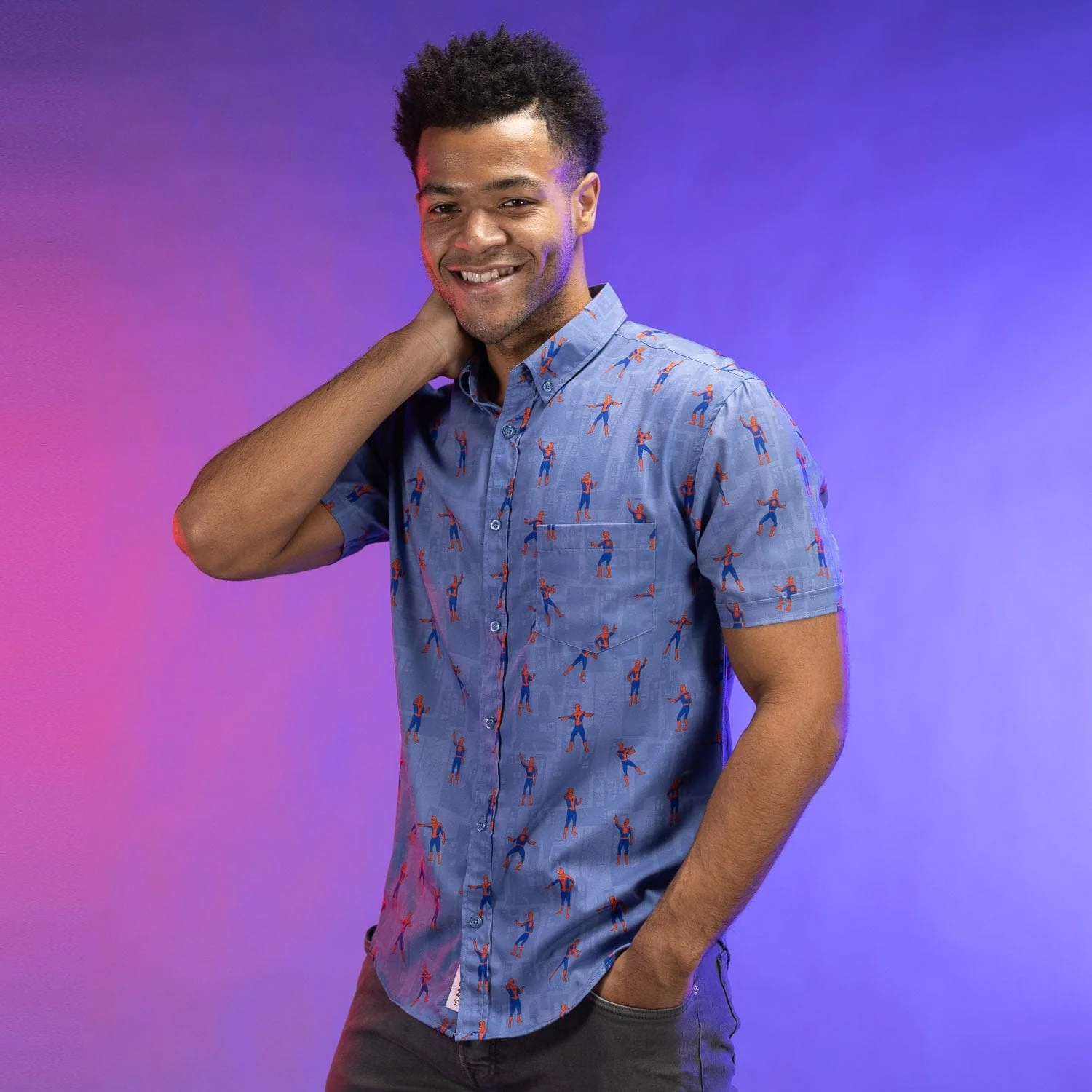 Spider-Man "The Meme" – KUNUFLEX Short Sleeve Shirt - Image 4