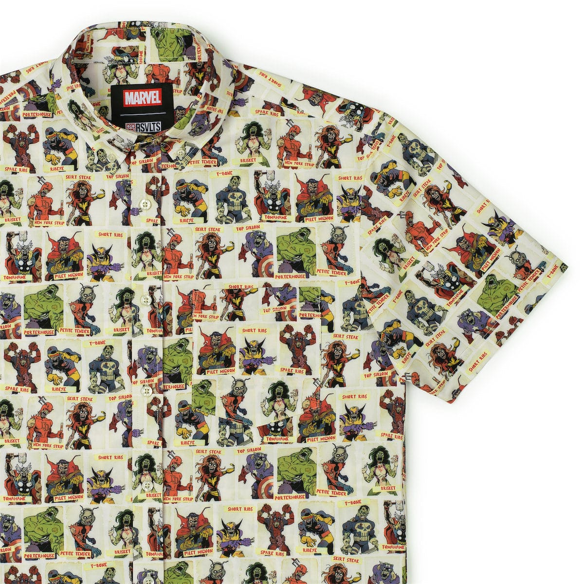 Marvel Zombies "Never Meat Your Heroes" – KUNUFLEX Short Sleeve Shirt