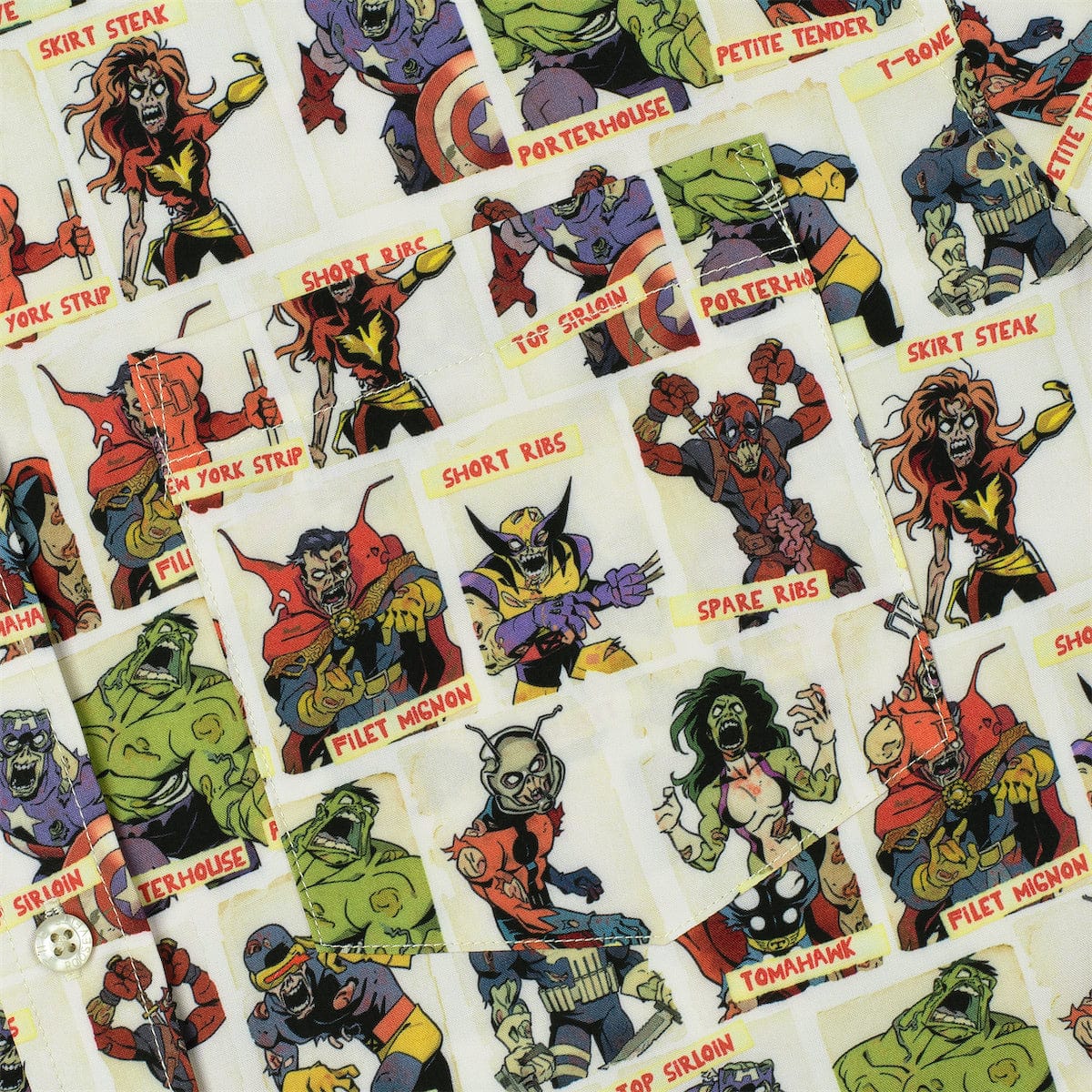 Marvel Zombies "Never Meat Your Heroes" – KUNUFLEX Short Sleeve Shirt - Image 2