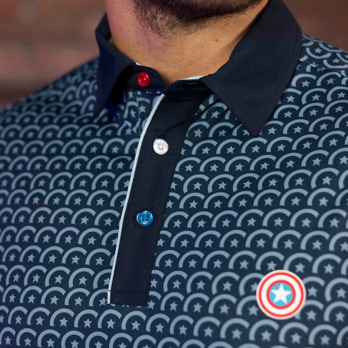 Captain America "Virtually Indestructible" – All-Day Polo - Image 6