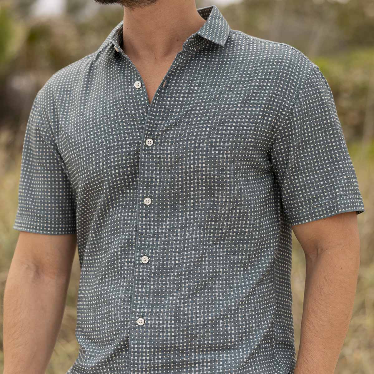 Palm Weave – Bamboo Short Sleeve Shirt