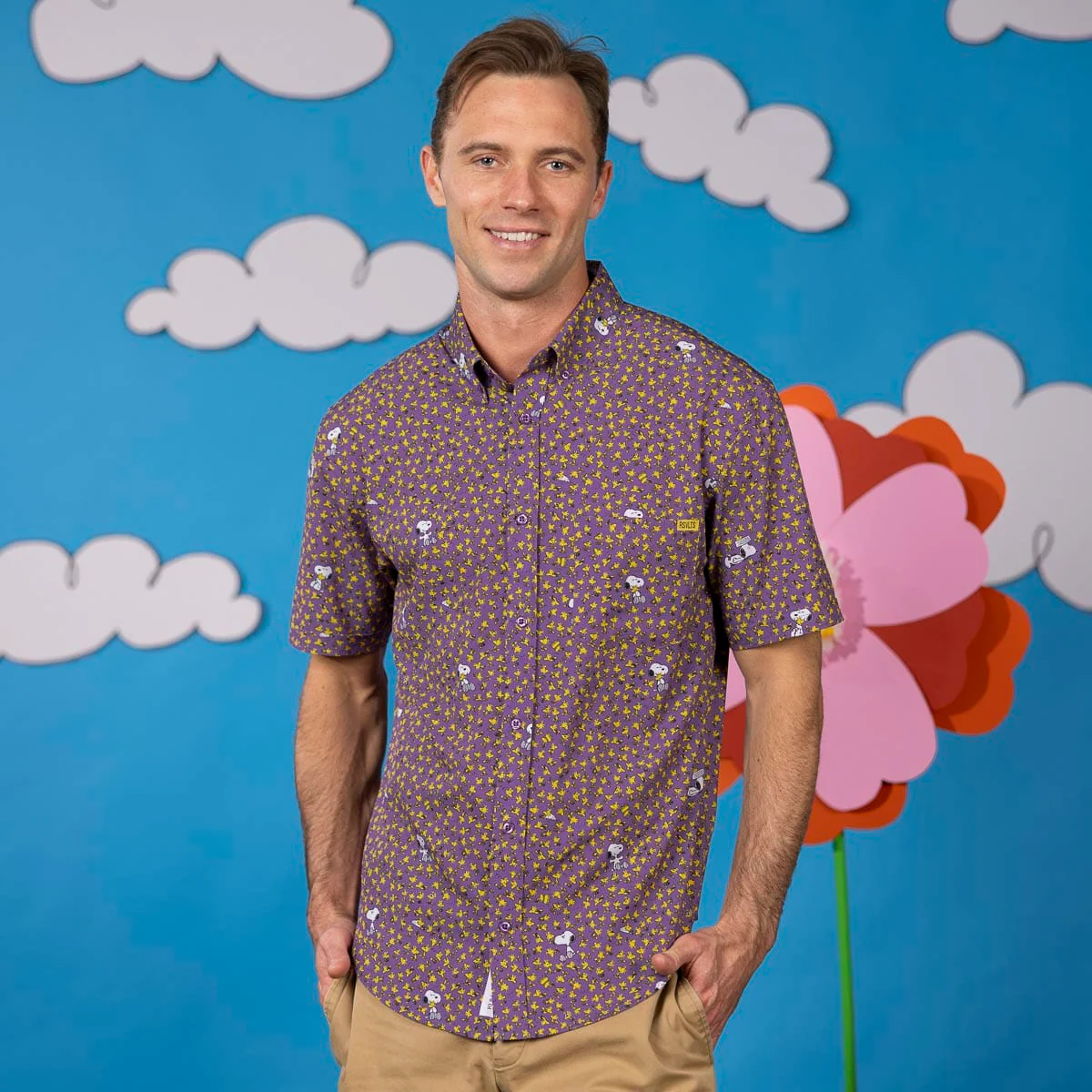 Peanuts "Bird & Beagle" – KUNUFLEX Short Sleeve Shirt - Image 2
