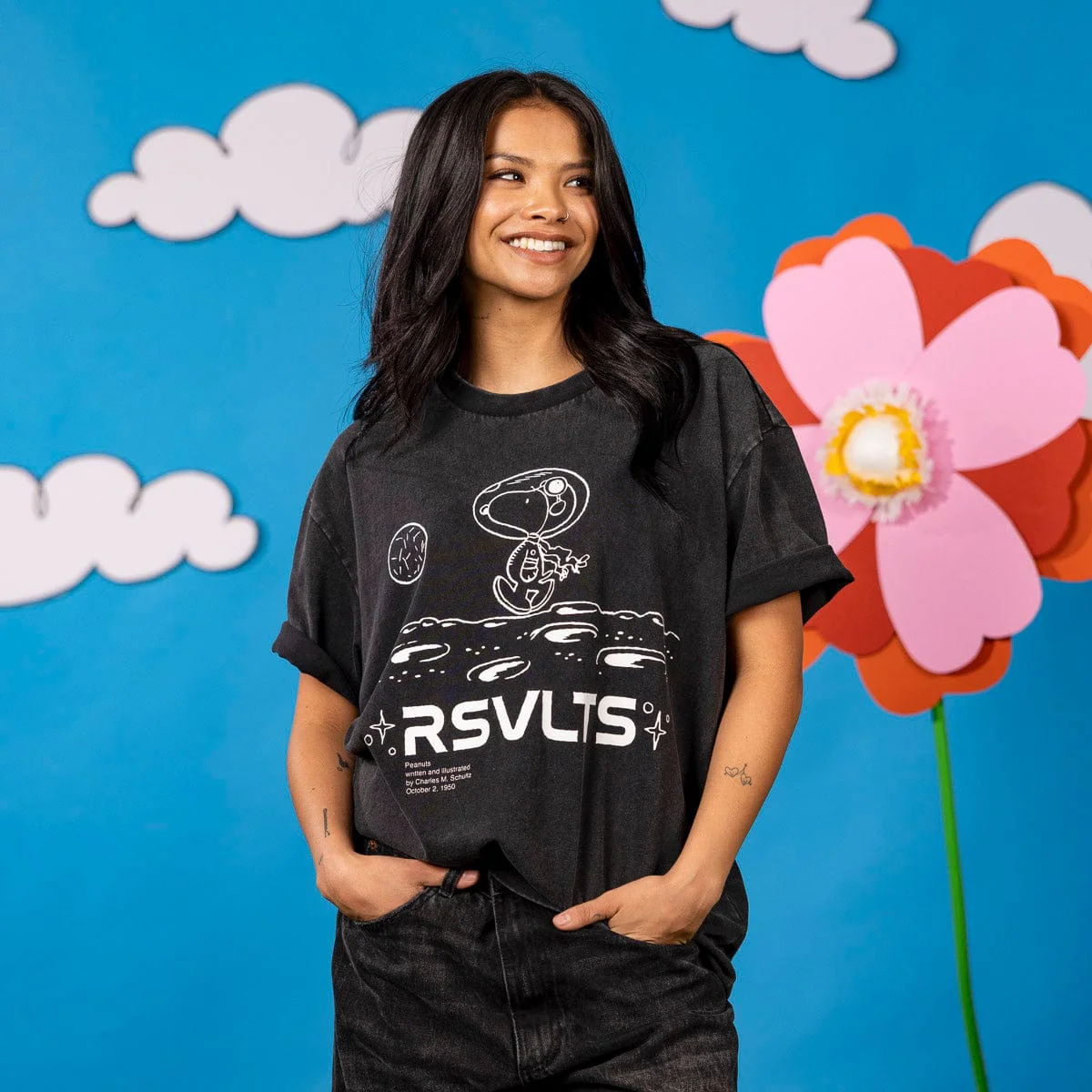 Peanuts "Moonwalk Snoopy" – Vintage Crewneck Tee - Image 3