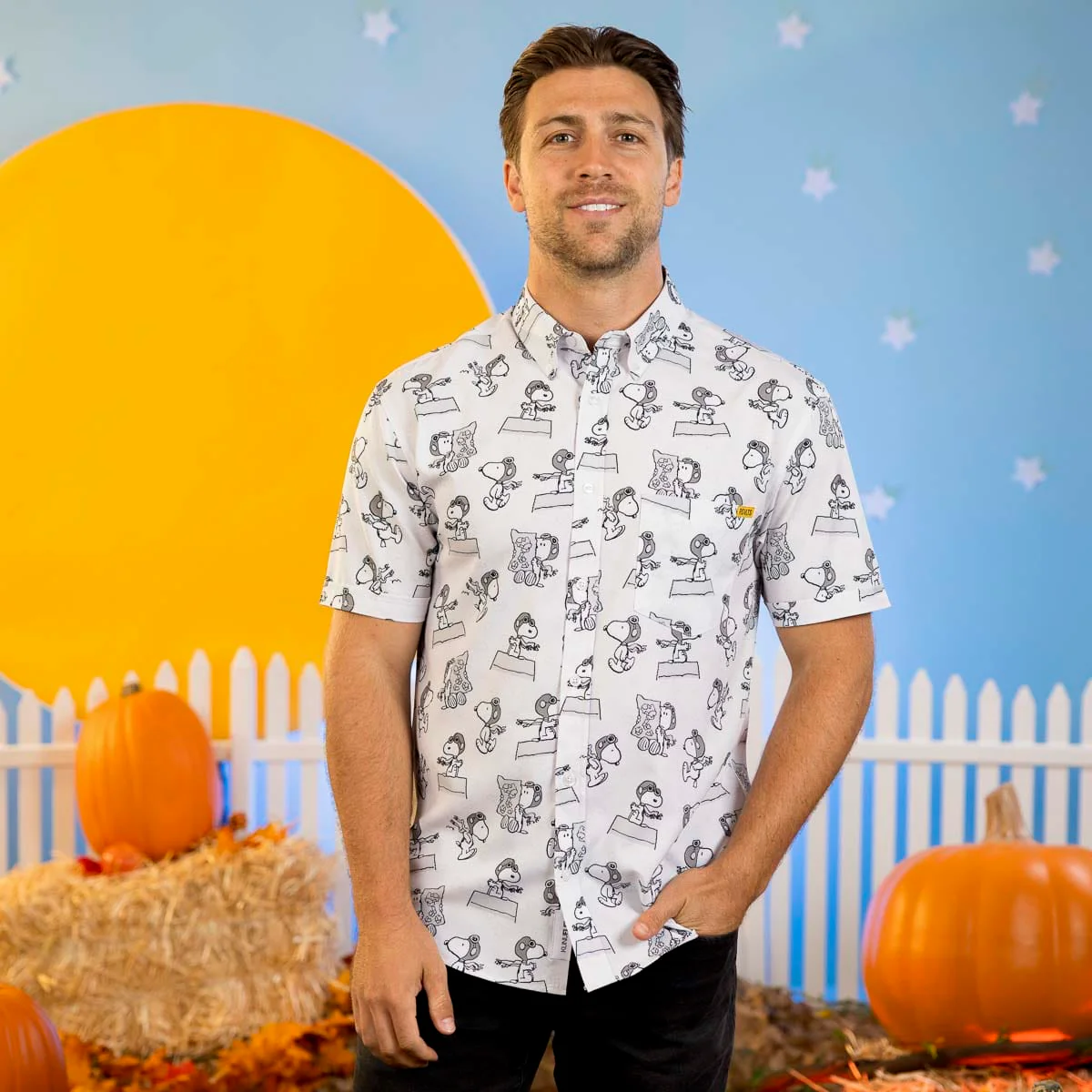 Peanuts "The Flying Ace" – KUNUFLEX Short Sleeve Shirt - Image 2