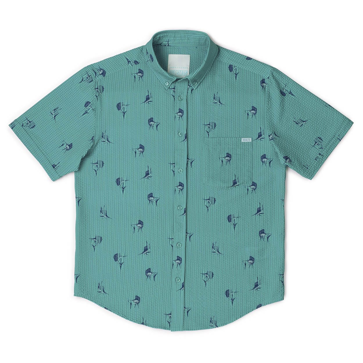 Sailfish – Stretch Seersucker Short Sleeve Shirt - Image 4